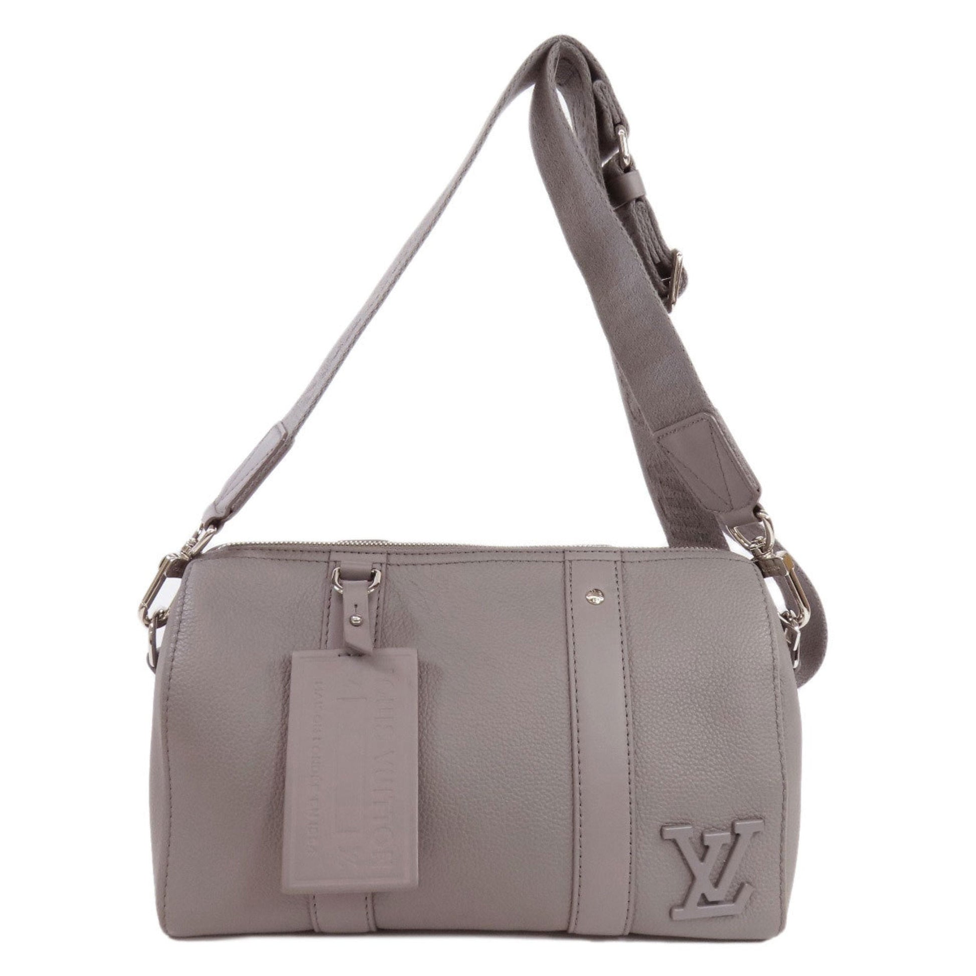 Louis Vuitton Gray Leather Shoulder Bag ()