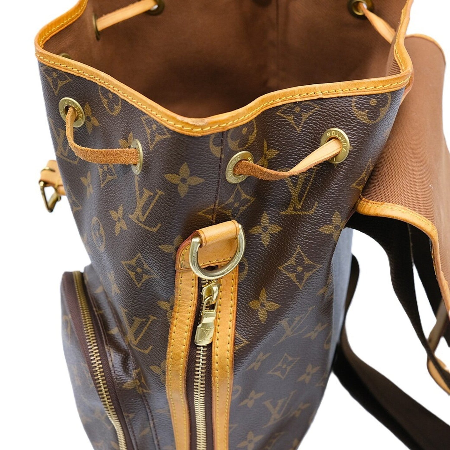 Louis Vuitton Brown Monogram Leather Backpack
