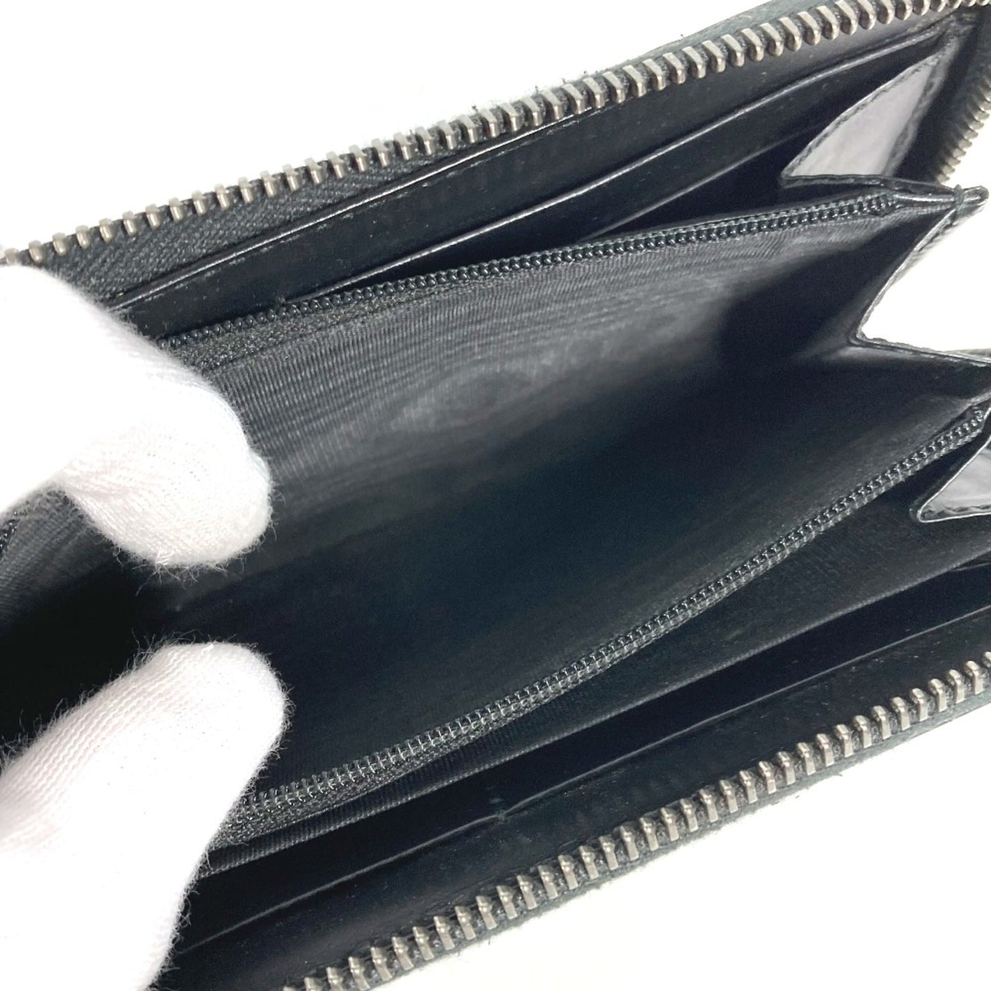 Gucci Black Leather Long Wallet (Bi-Fold)