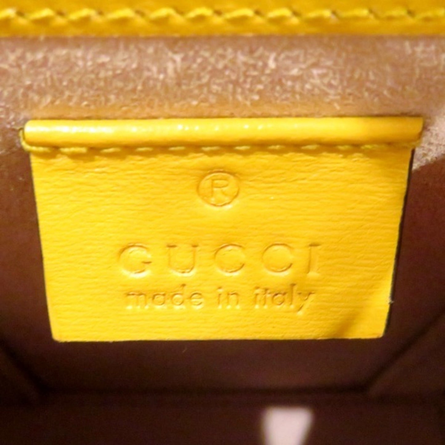 Gucci Yellow Leather Shoulder Bag