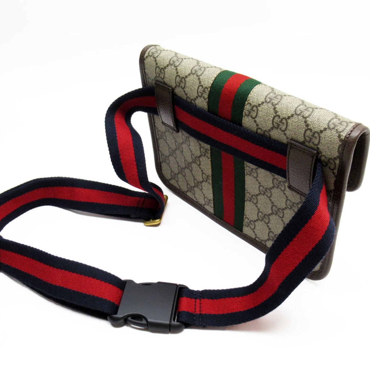 Gucci Beige Brown Pvc Sling Bag