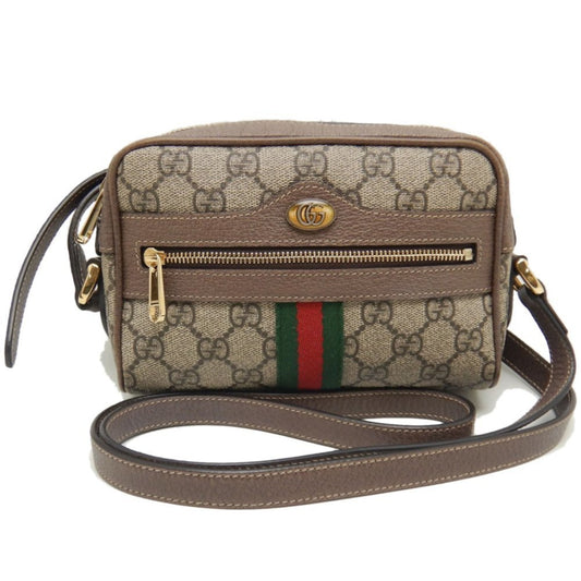 Gucci Beige Brown Gg Supreme Canvas Shoulder Bag ()