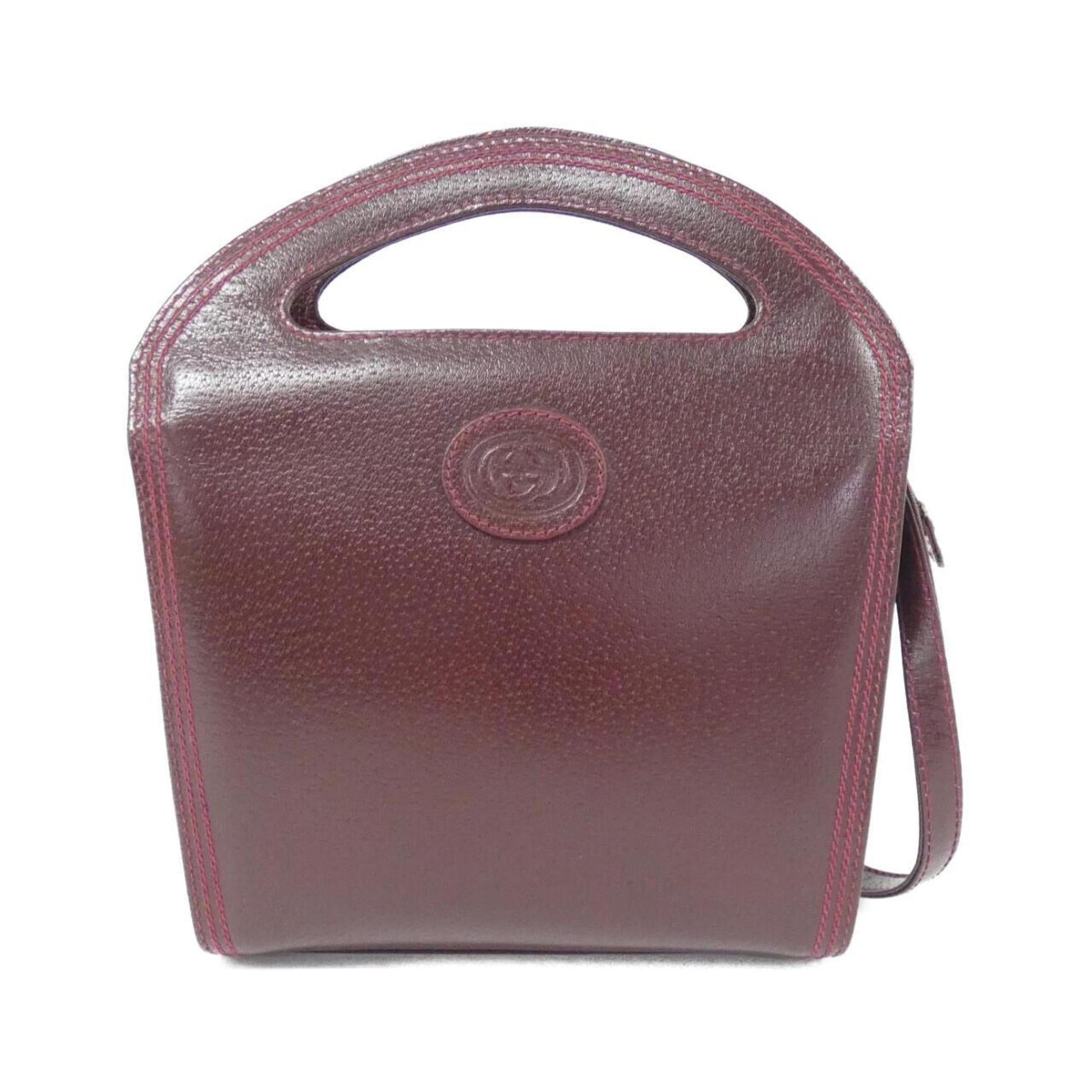 Gucci Bordeaux Leather Shoulder Bag ()