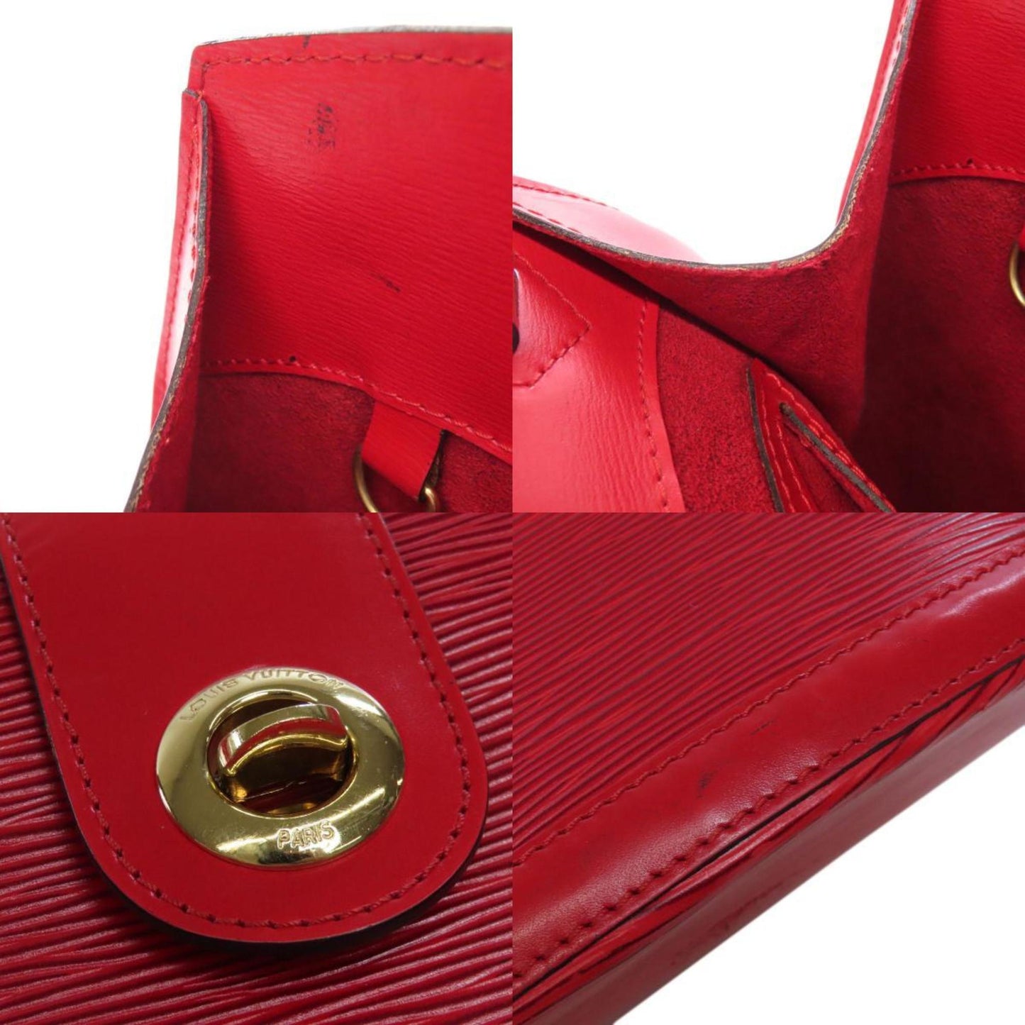 Louis Vuitton Red Color Epi Leather Shoulder Bag