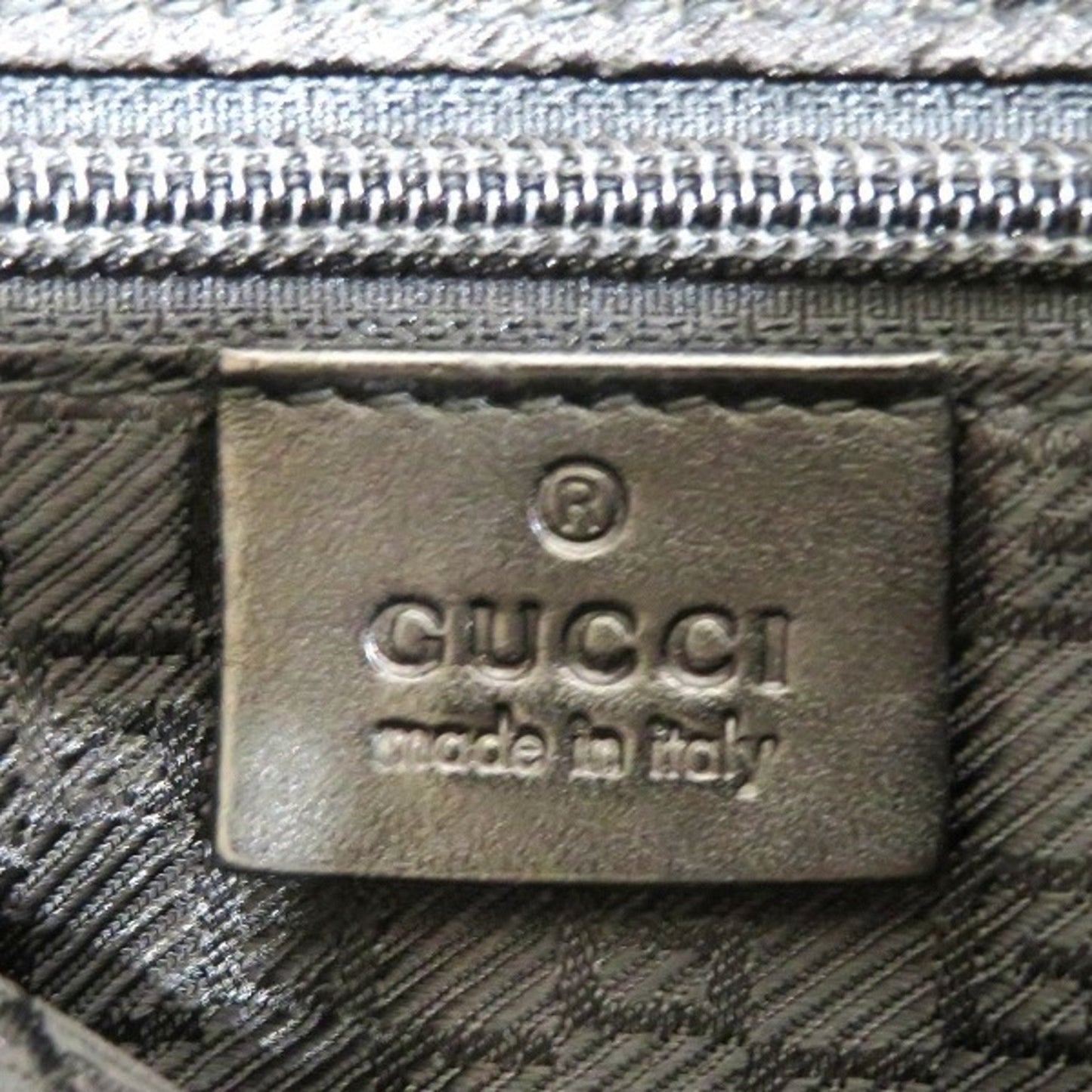 Gucci Black Canvas Leather Shoulder Bag
