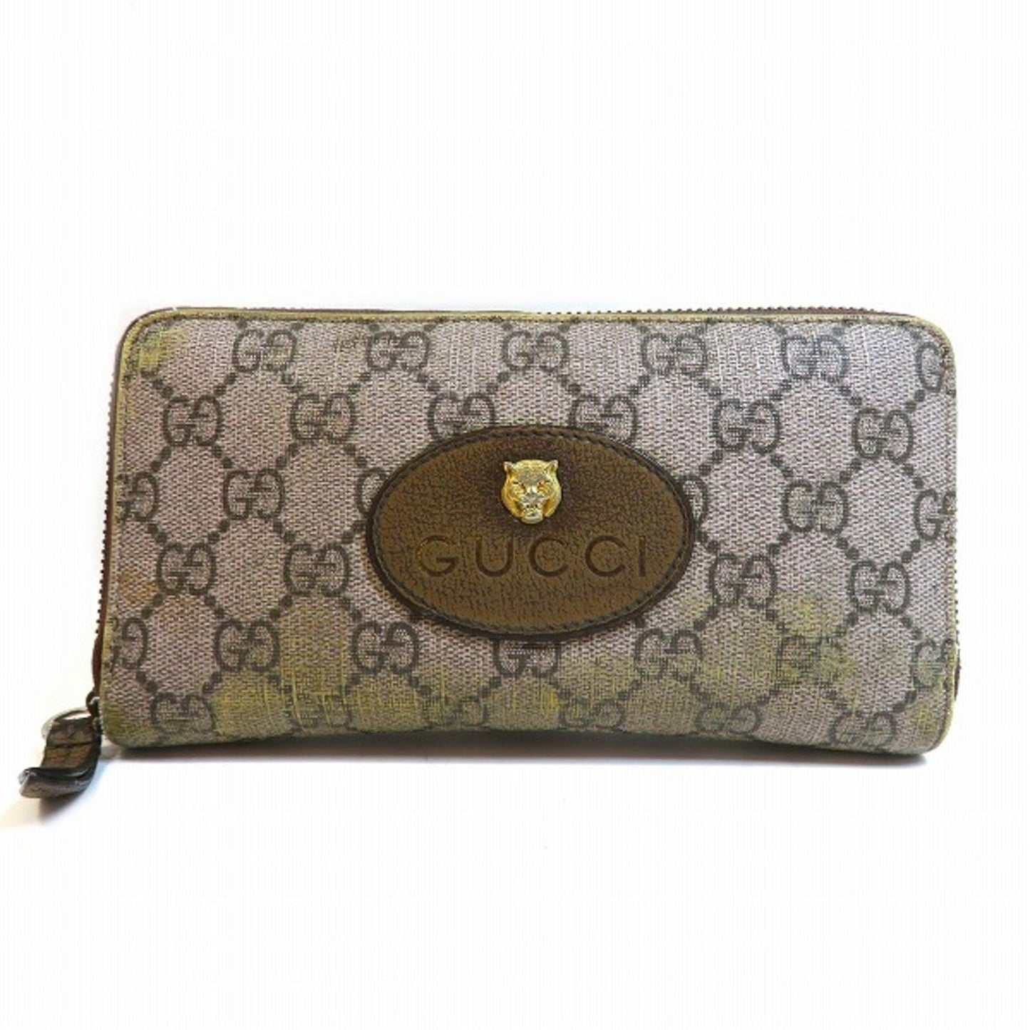 Gucci Beige Yellow Pvc Leather Long Wallet (Bi-Fold) ()