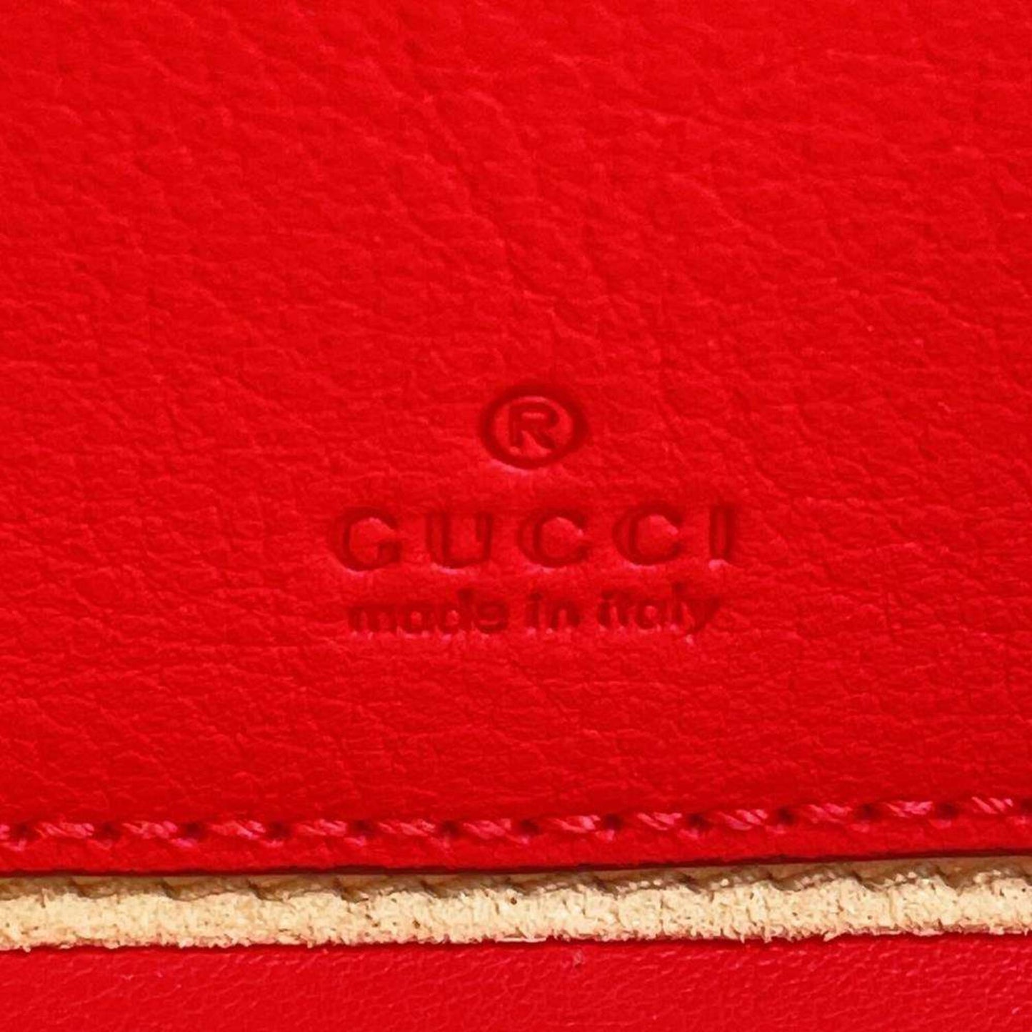 Gucci Green Red Color Leather Shoulder Bag