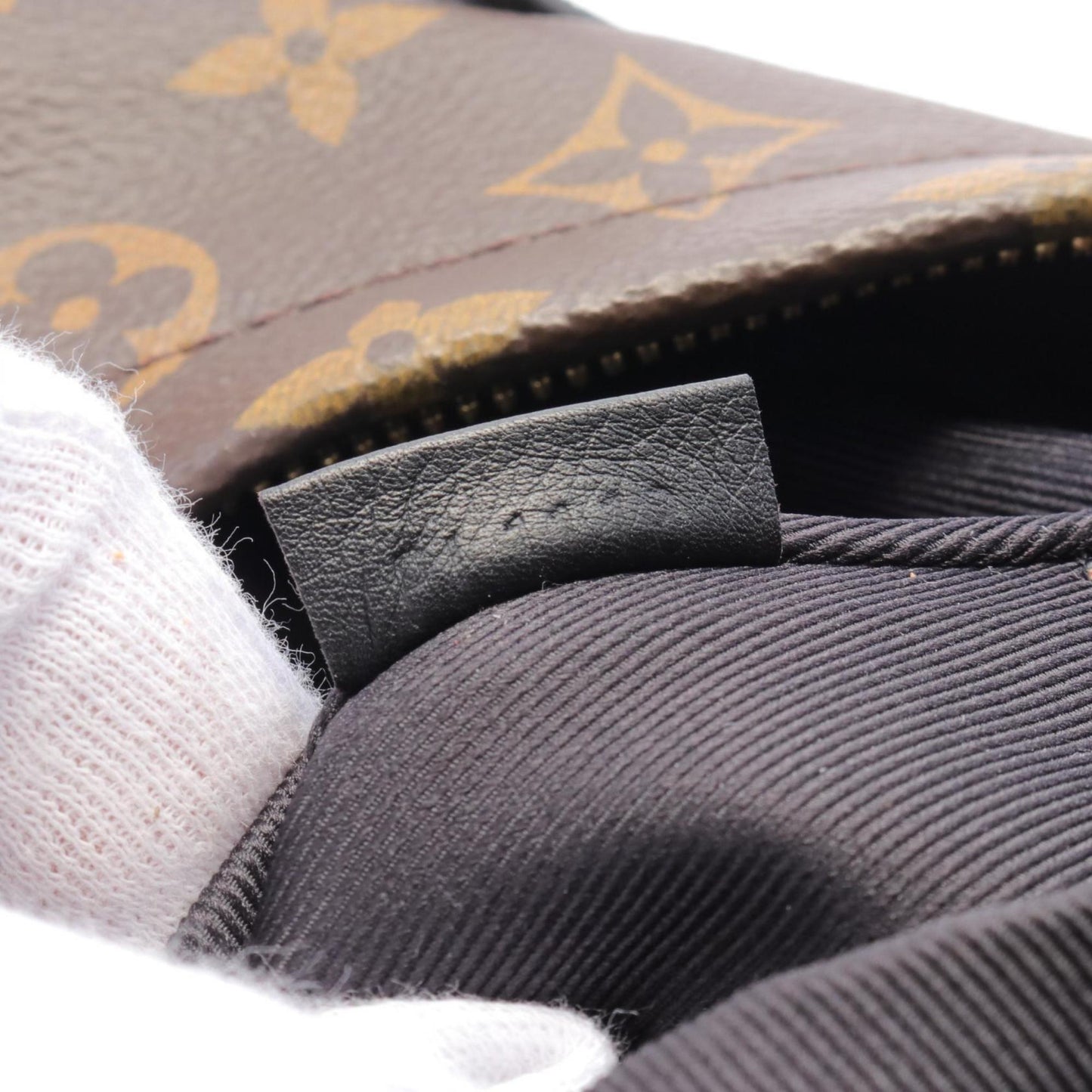 Louis Vuitton Black Brown Monogram Leather Backpack