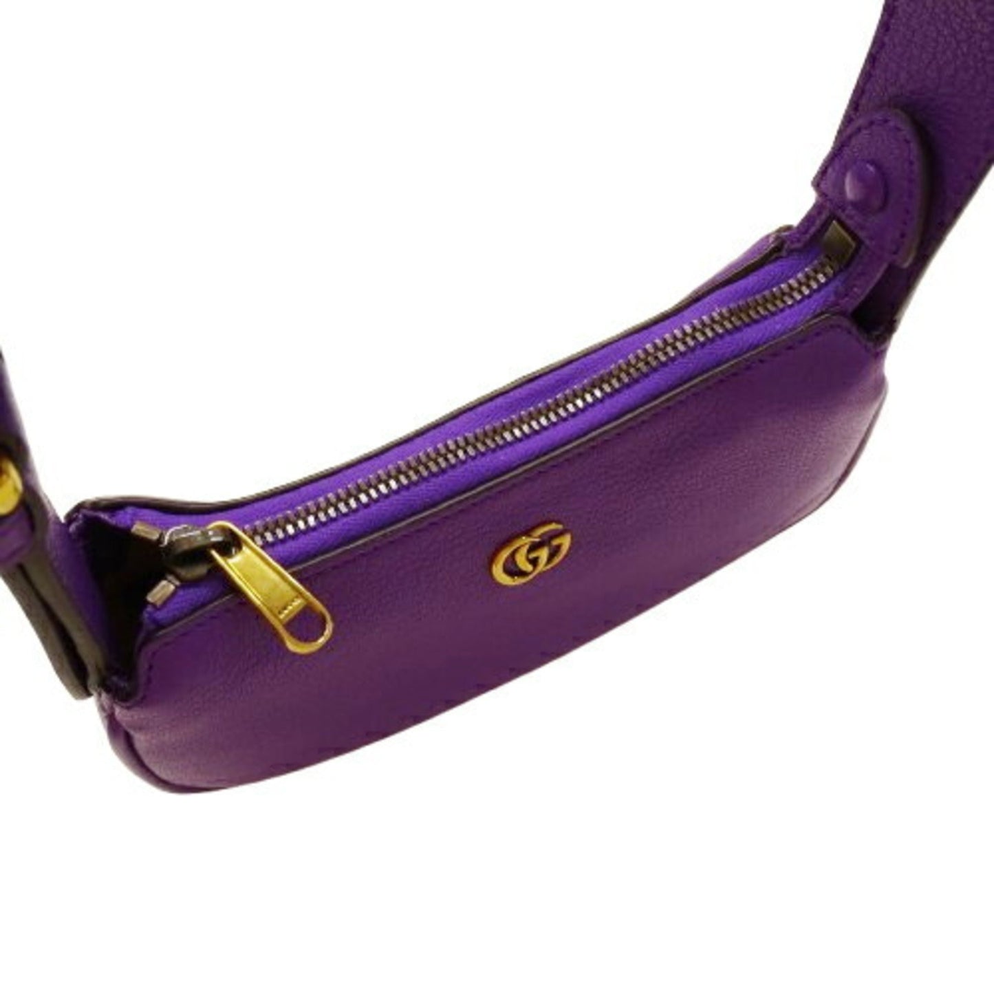 Gucci Purple Leather Shoulder Bag