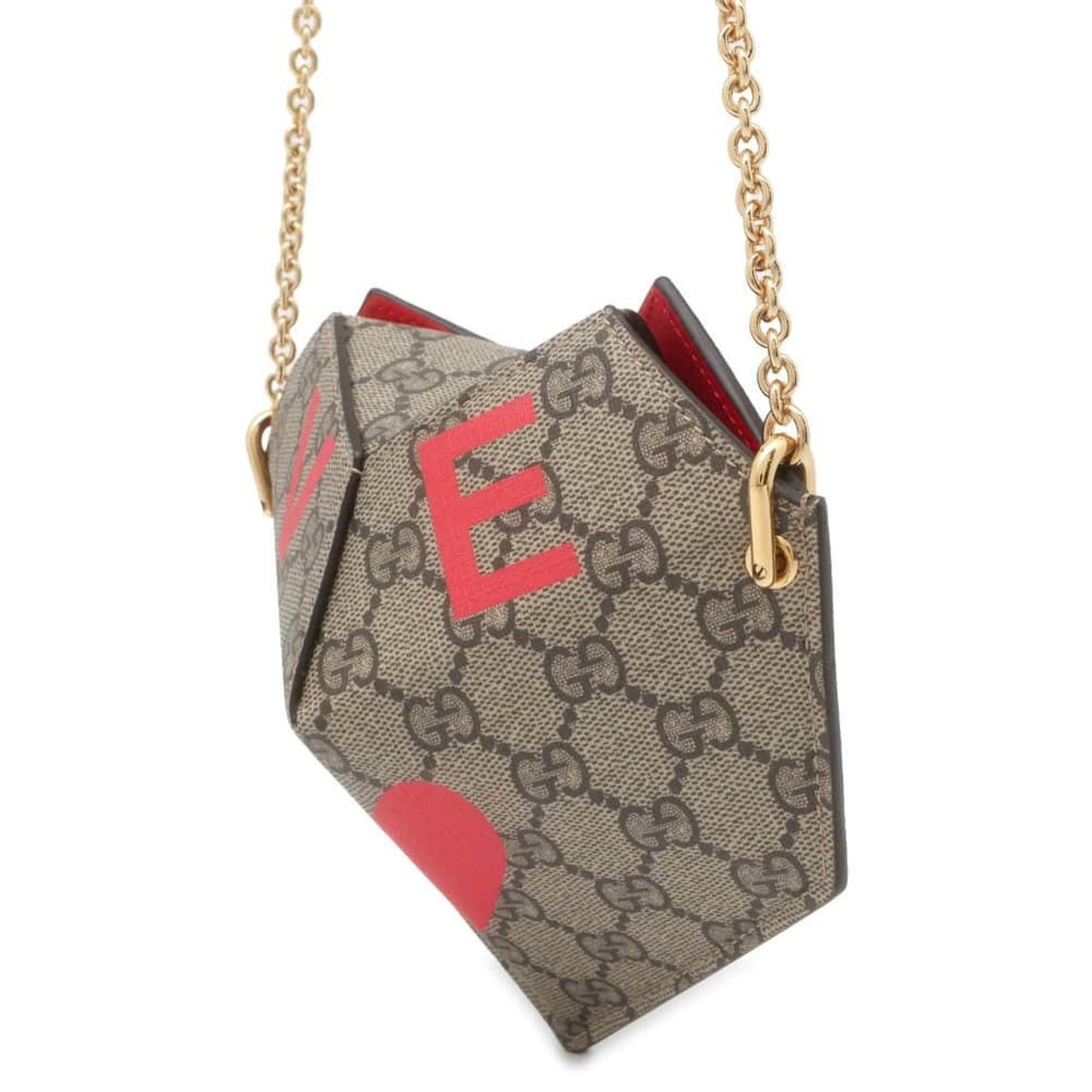 Gucci Beige Red Color Gg Supreme Shoulder Bag
