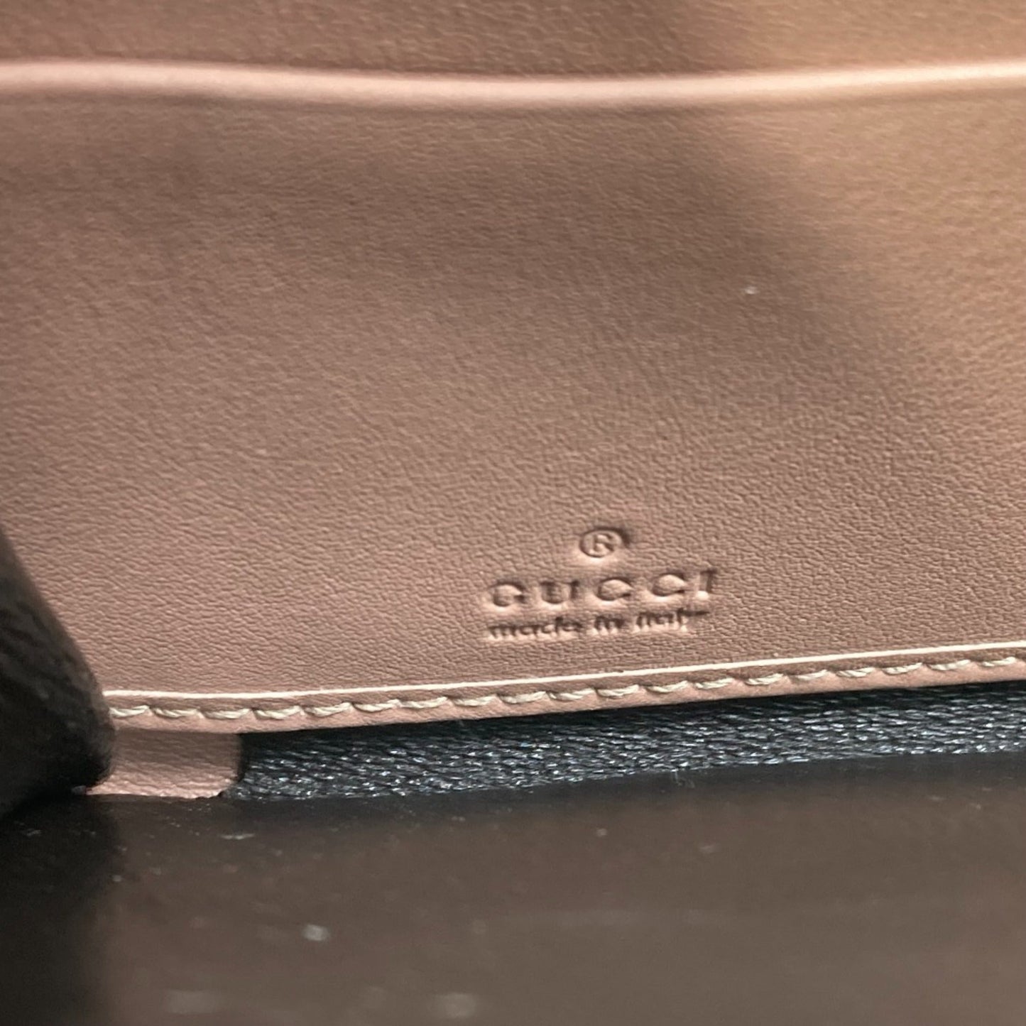Gucci Pink Leather Long Wallet (Bi-Fold)