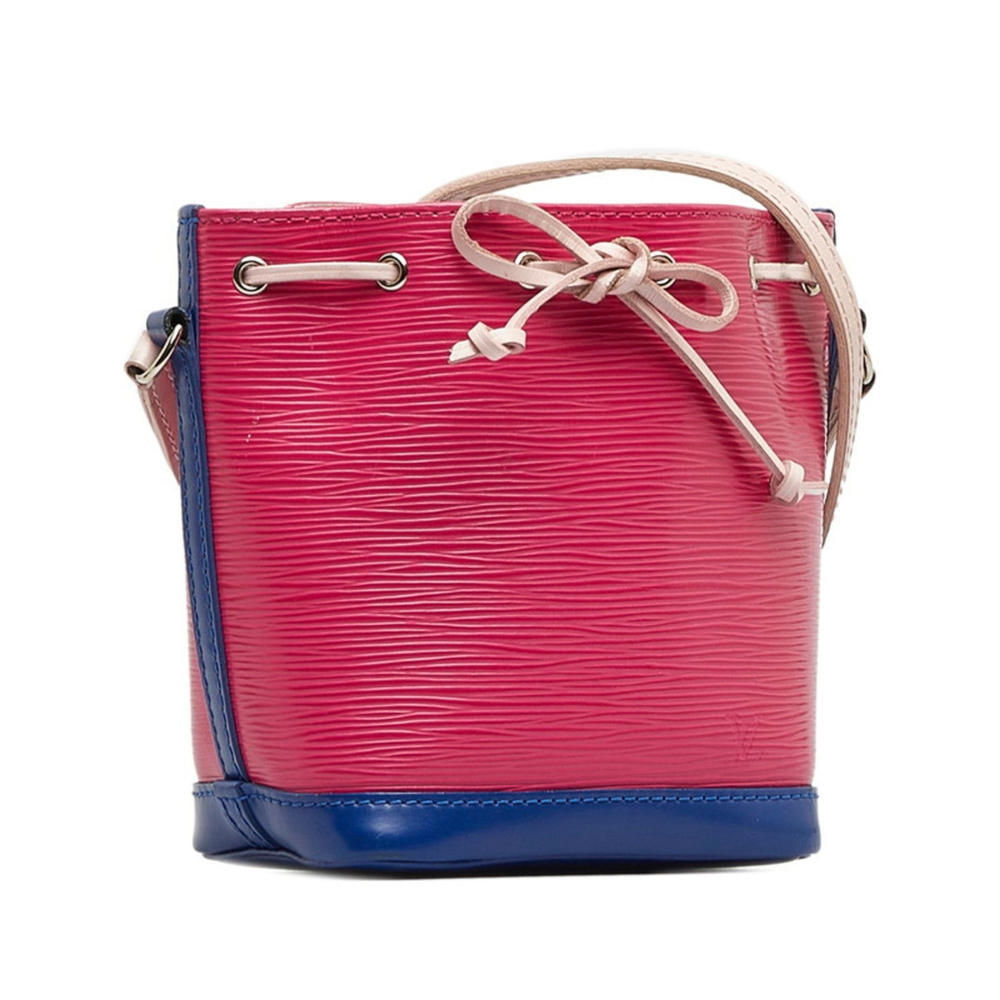Louis Vuitton Blue Hot Pink Leather Shoulder Bag
