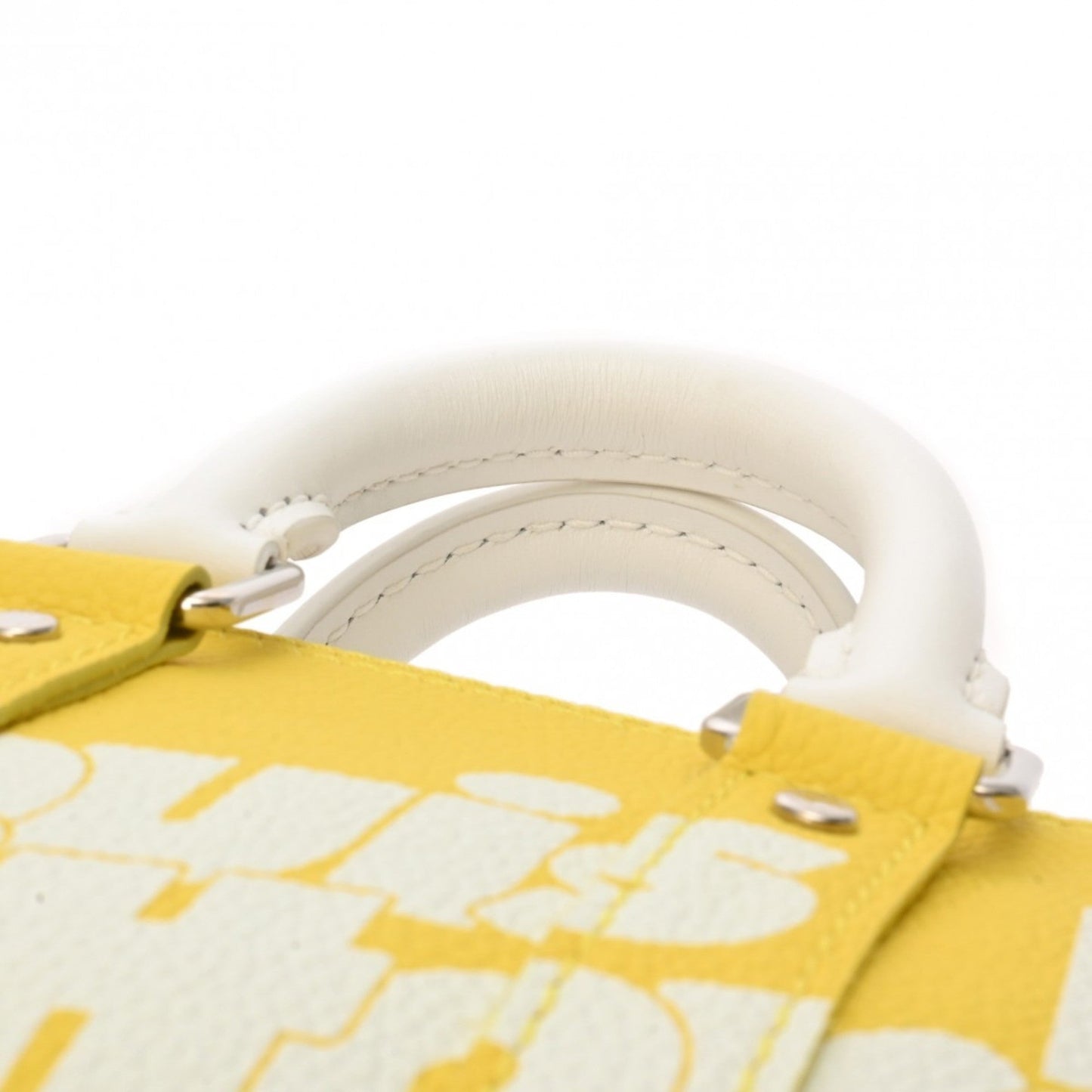 Louis Vuitton White Yellow Leather Shoulder Bag