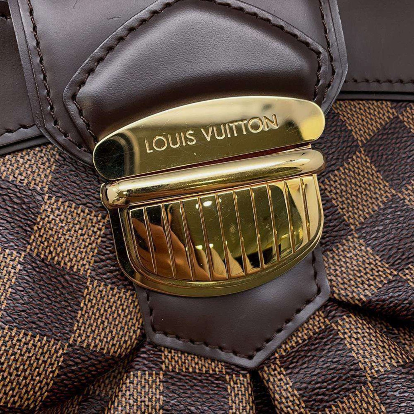 Louis Vuitton Damier Damier Canvas Ebene Red Color Damier Canvas Shoulder Bag