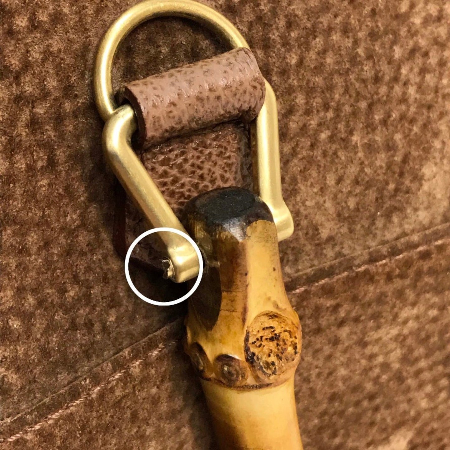 Gucci Brown Bamboo Handbag Shoulder Bag