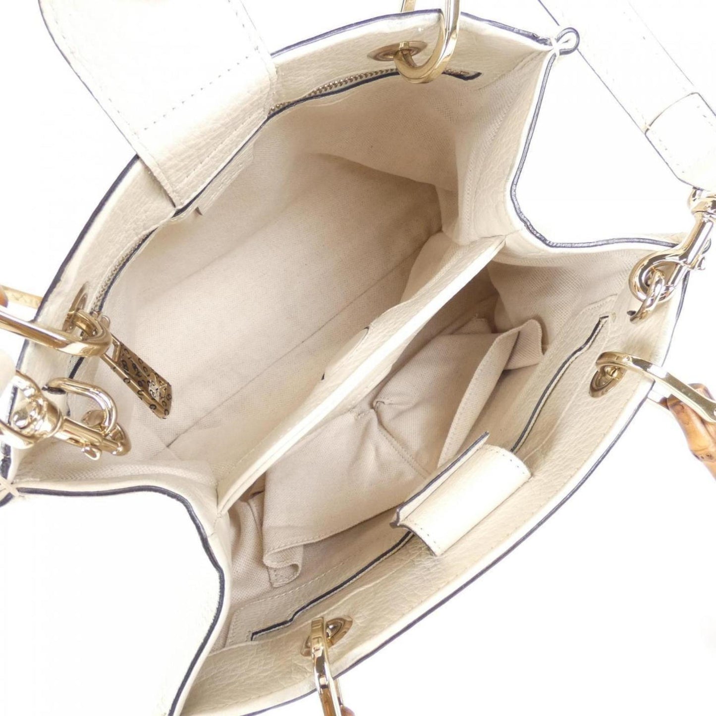 Gucci Off-White Leather Handbag