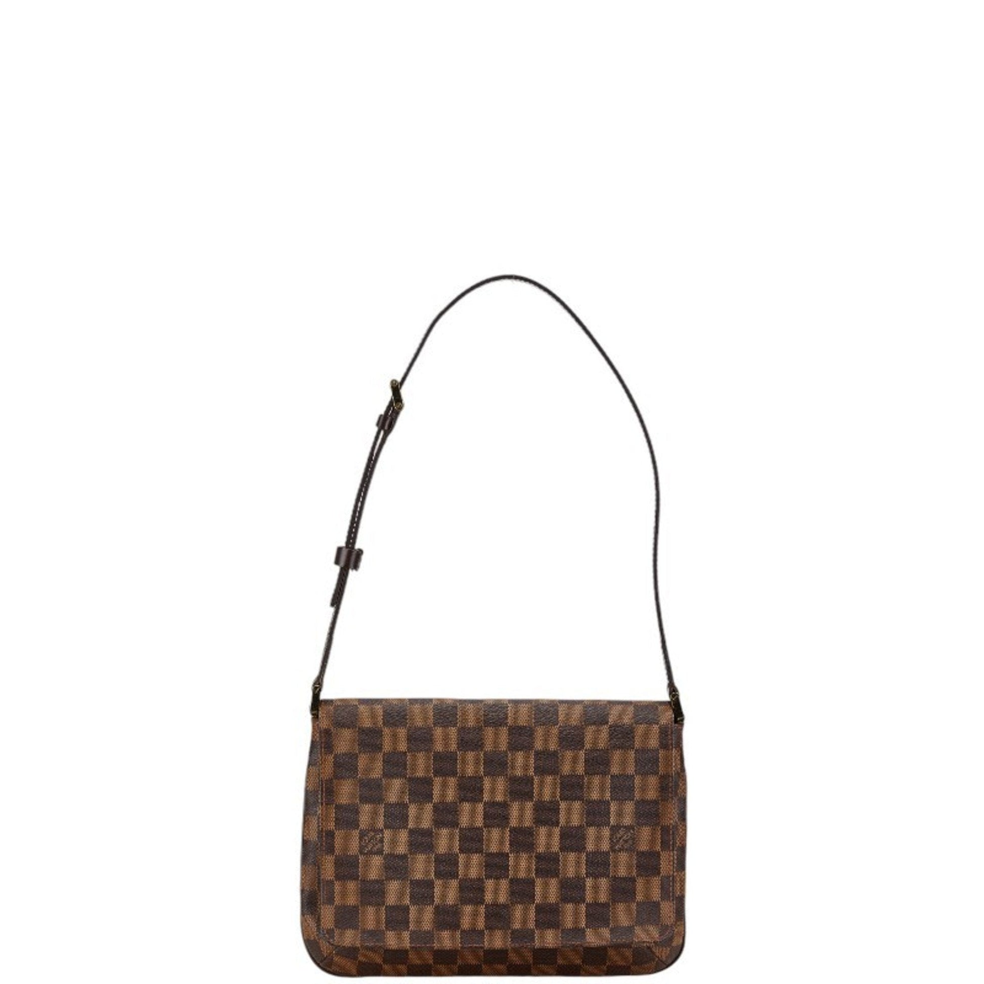 Louis Vuitton Brown Pvc Leather Handbag Shoulder Bag ()