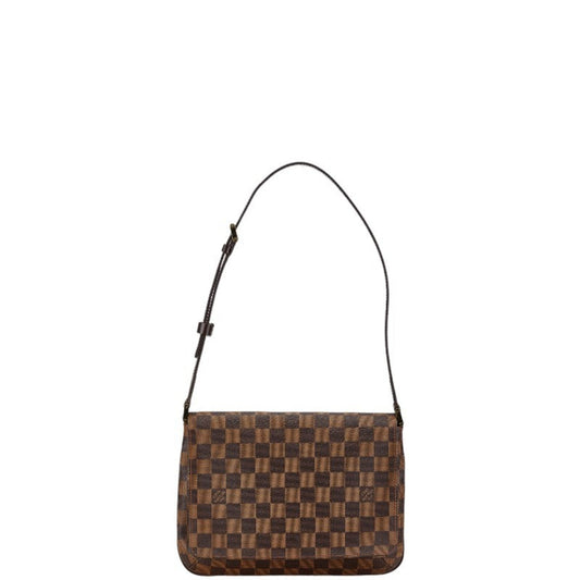 Louis Vuitton Brown Pvc Leather Handbag Shoulder Bag ()