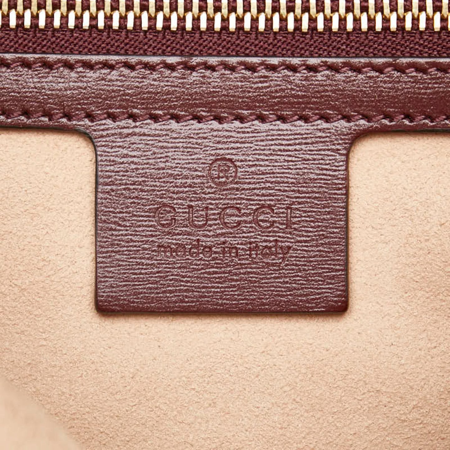 Gucci Bordeaux Red Color Wine Canvas Leather Shoulder Bag