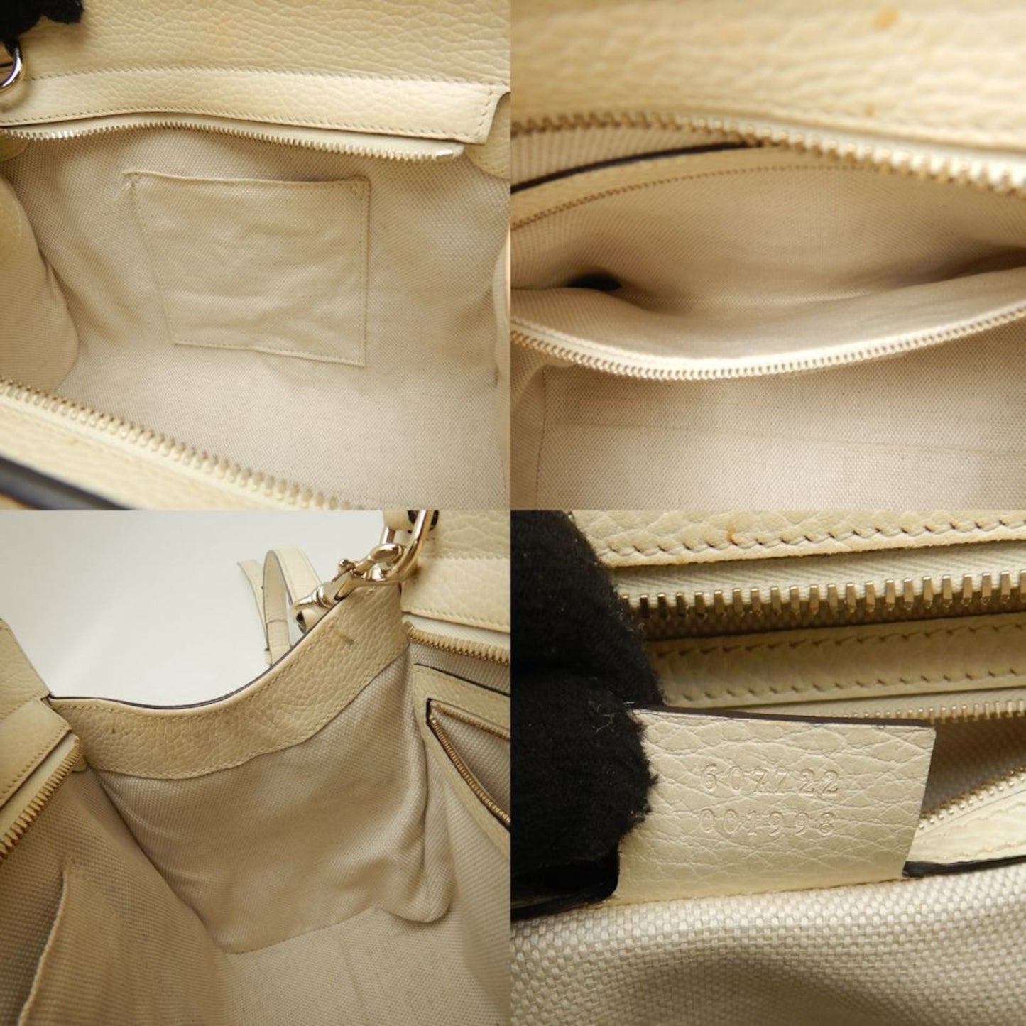 Gucci Ivory Leather Handbag