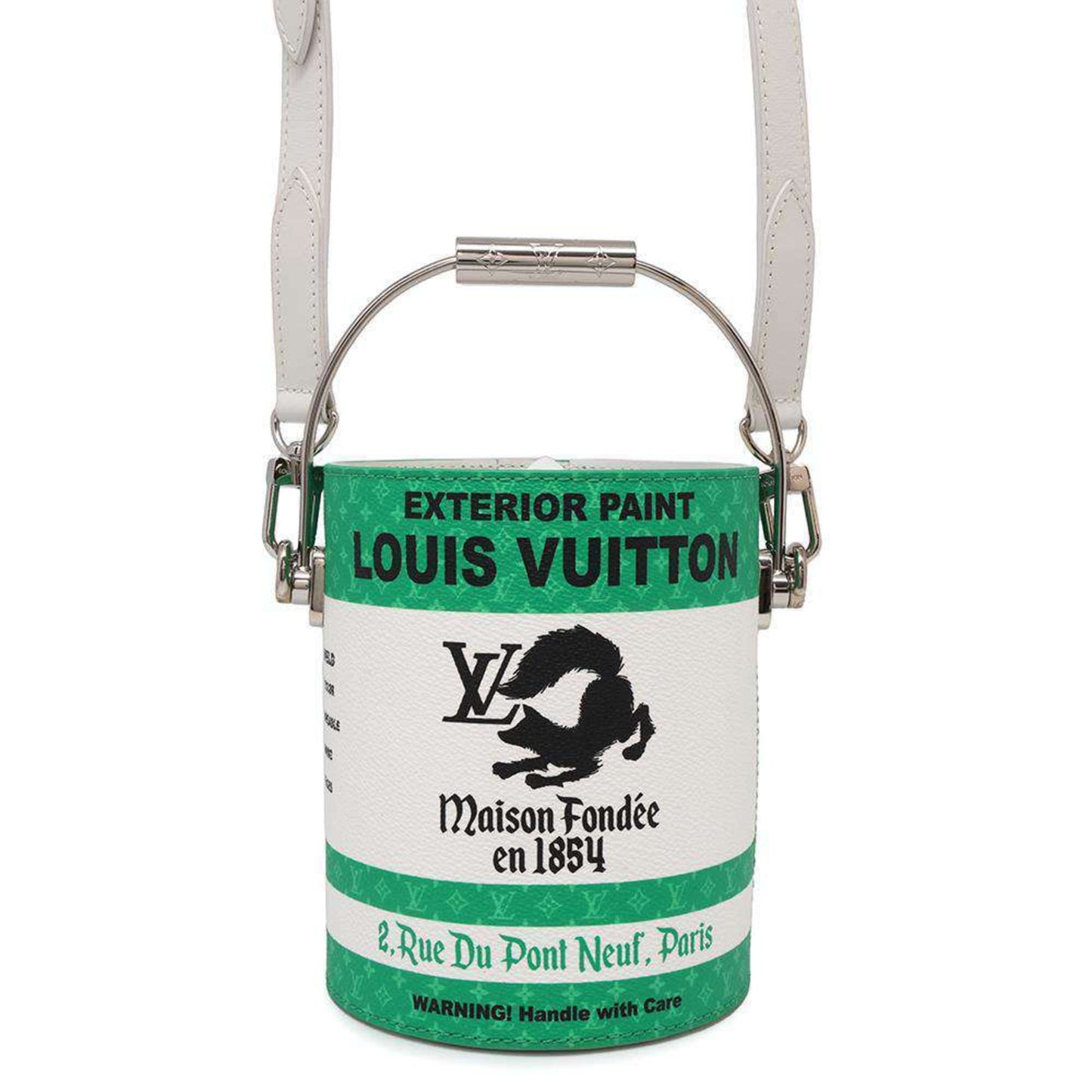 Louis Vuitton Green Canvas Leather Handbag Shoulder Bag