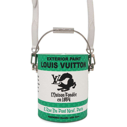 Louis Vuitton Green Canvas Leather Handbag Shoulder Bag