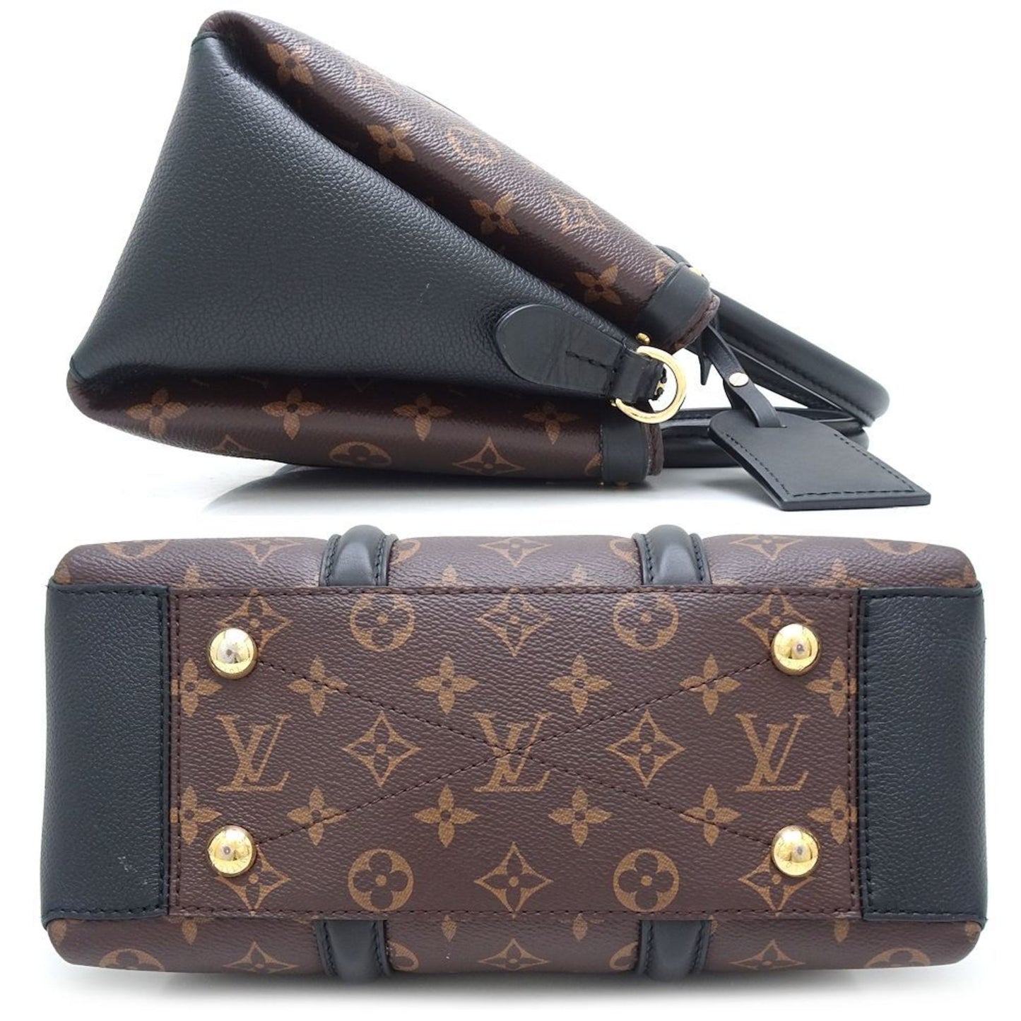 Louis Vuitton Brown Noir Canvas Handbag Shoulder Bag