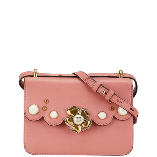 Gucci Pink Leather Shoulder Bag ()