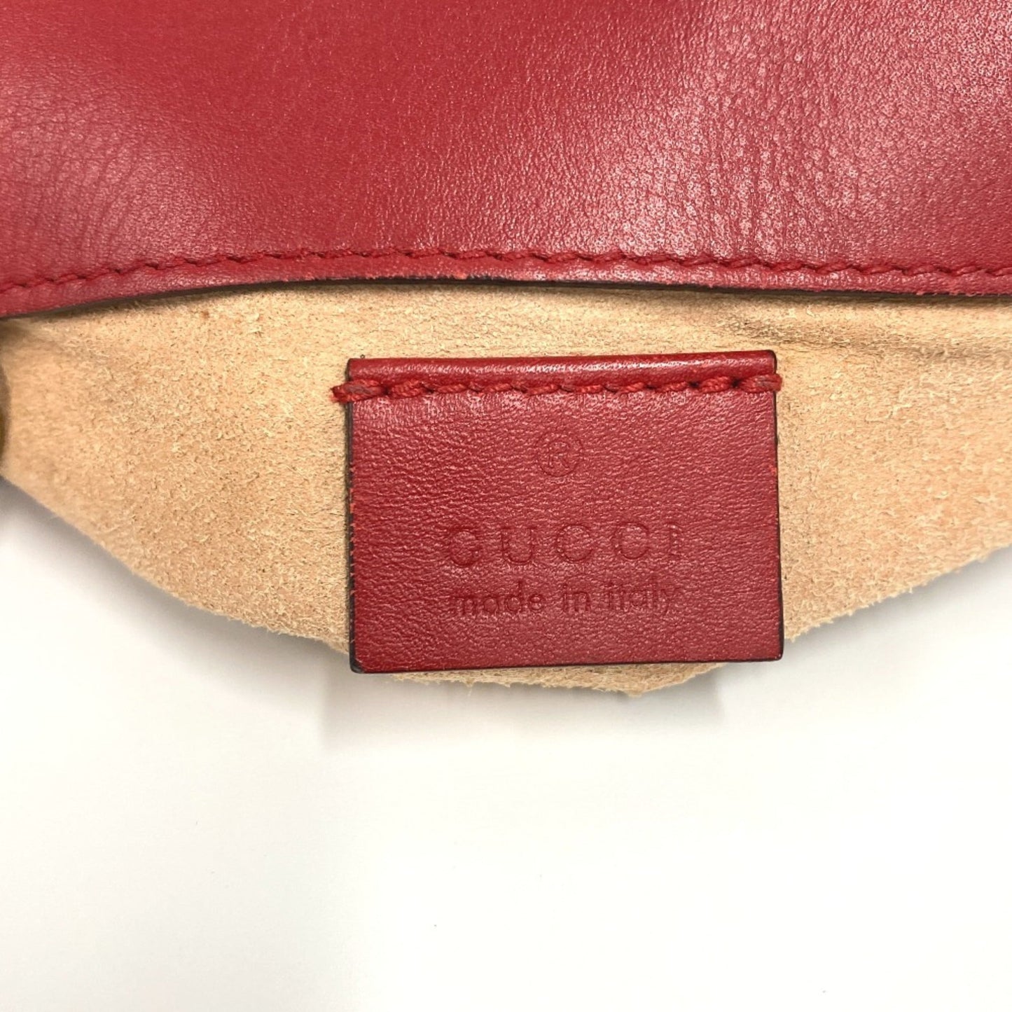 Gucci Red Color Leather Shoulder Bag