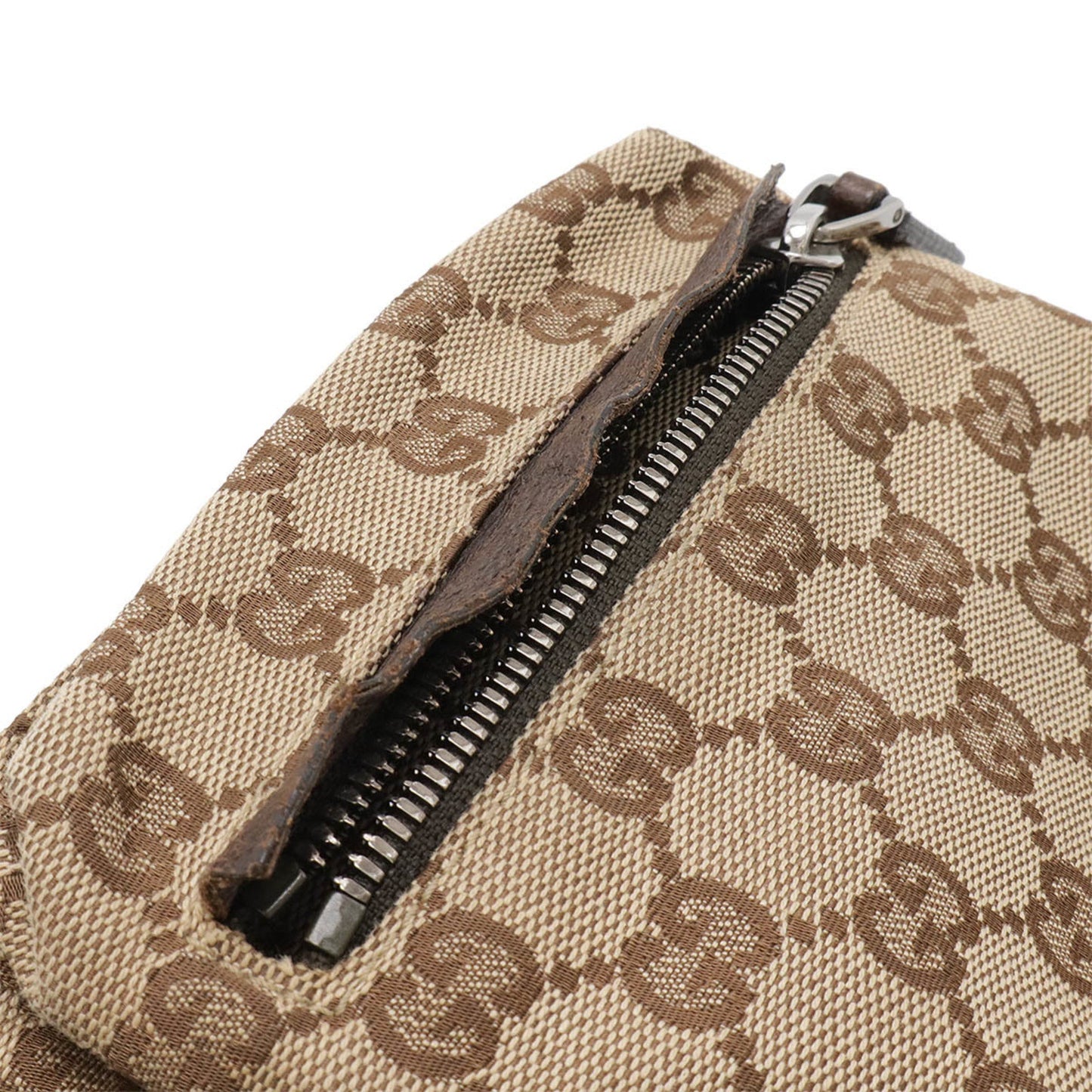 Gucci Dark Brown Gg Canvas Pouch Sling Bag