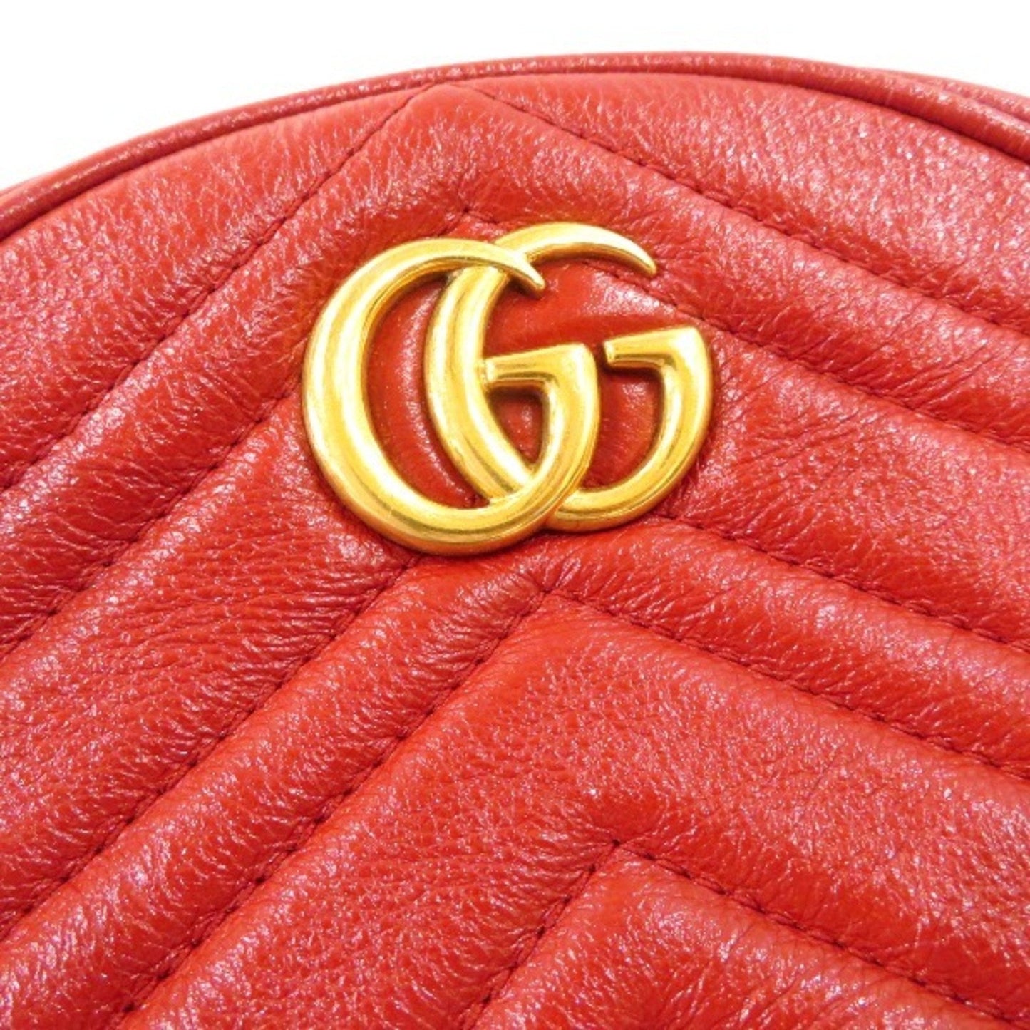 Gucci Red Color Leather Shoulder Bag