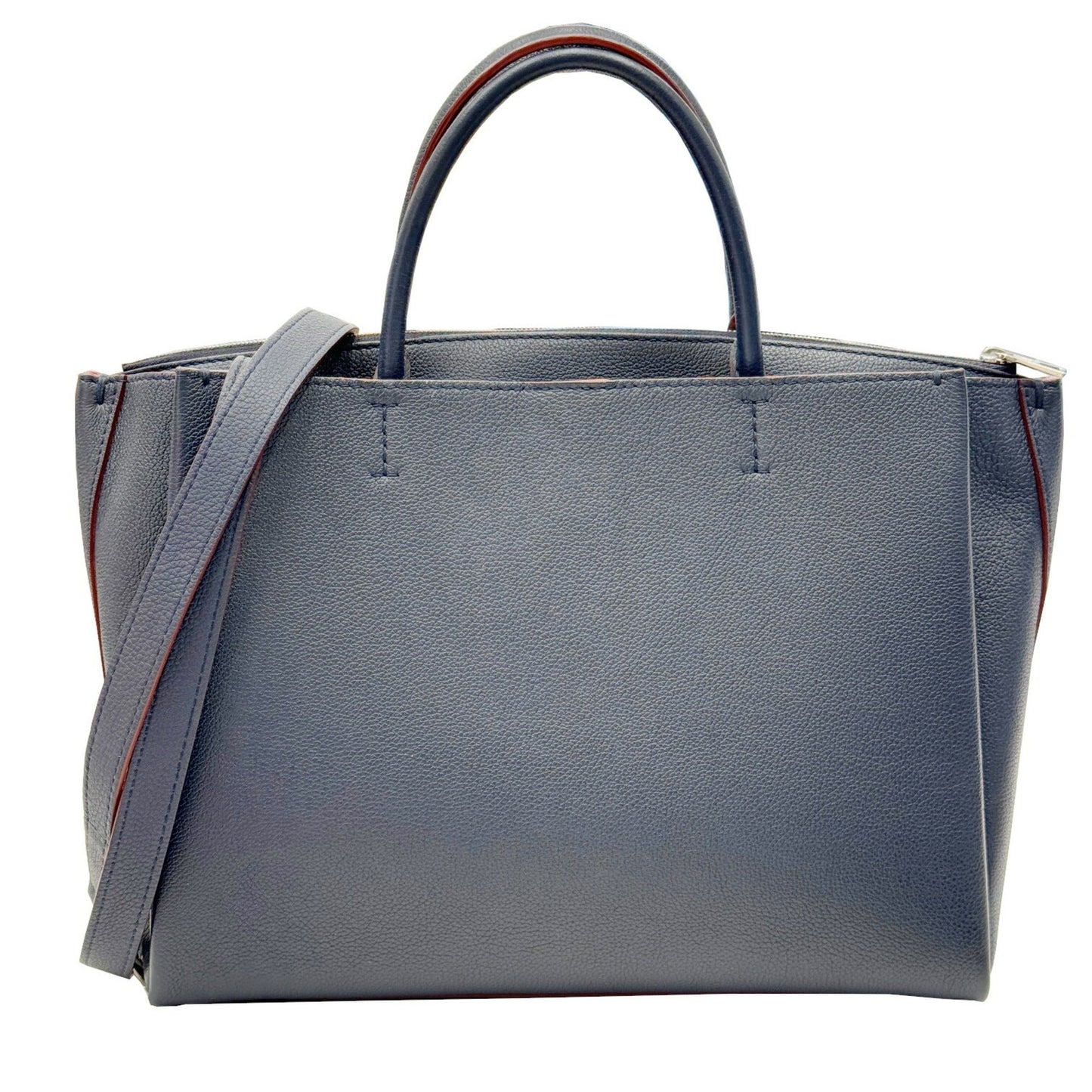 Louis Vuitton Navy Leather Handbag Shoulder Bag