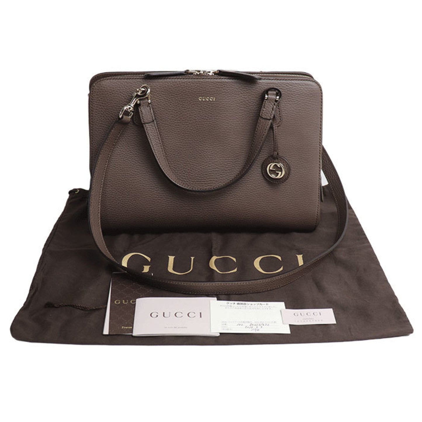 Gucci Dark Brown Leather Shoulder Bag