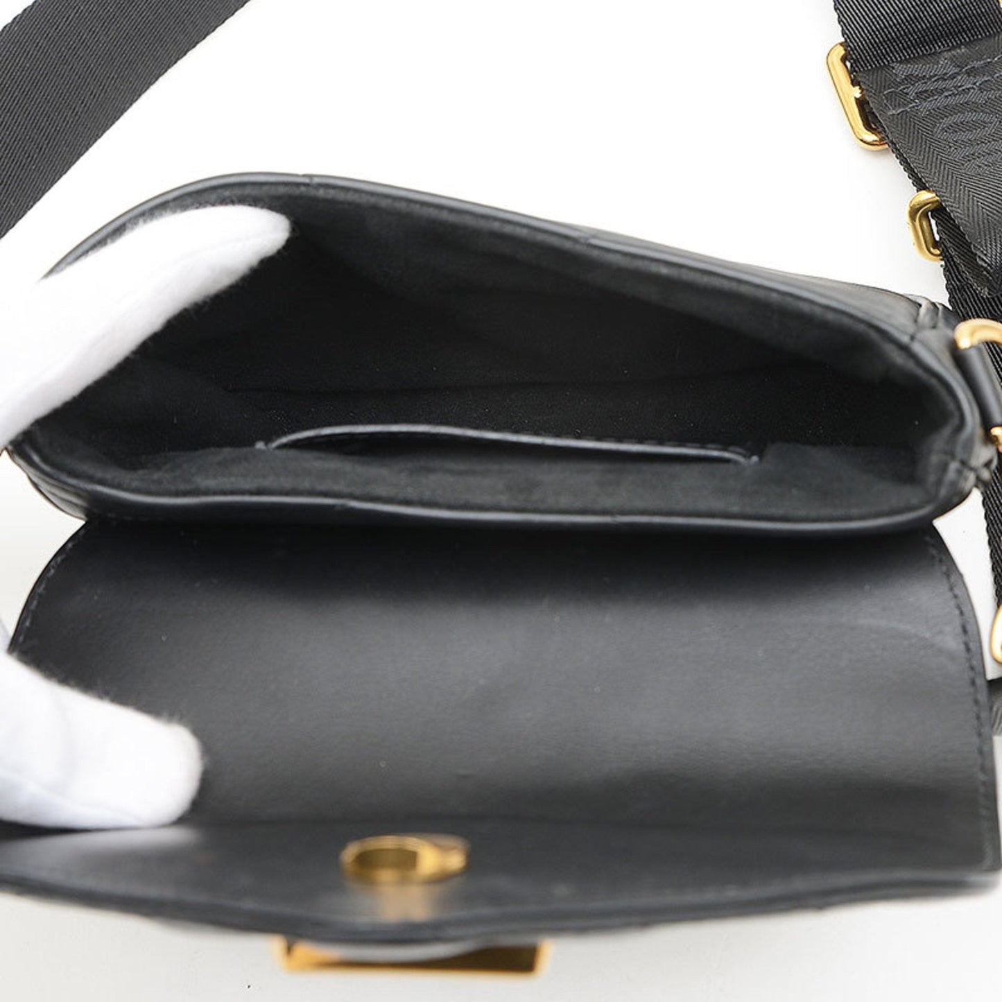 Louis Vuitton Black Leather Pochette Shoulder Bag