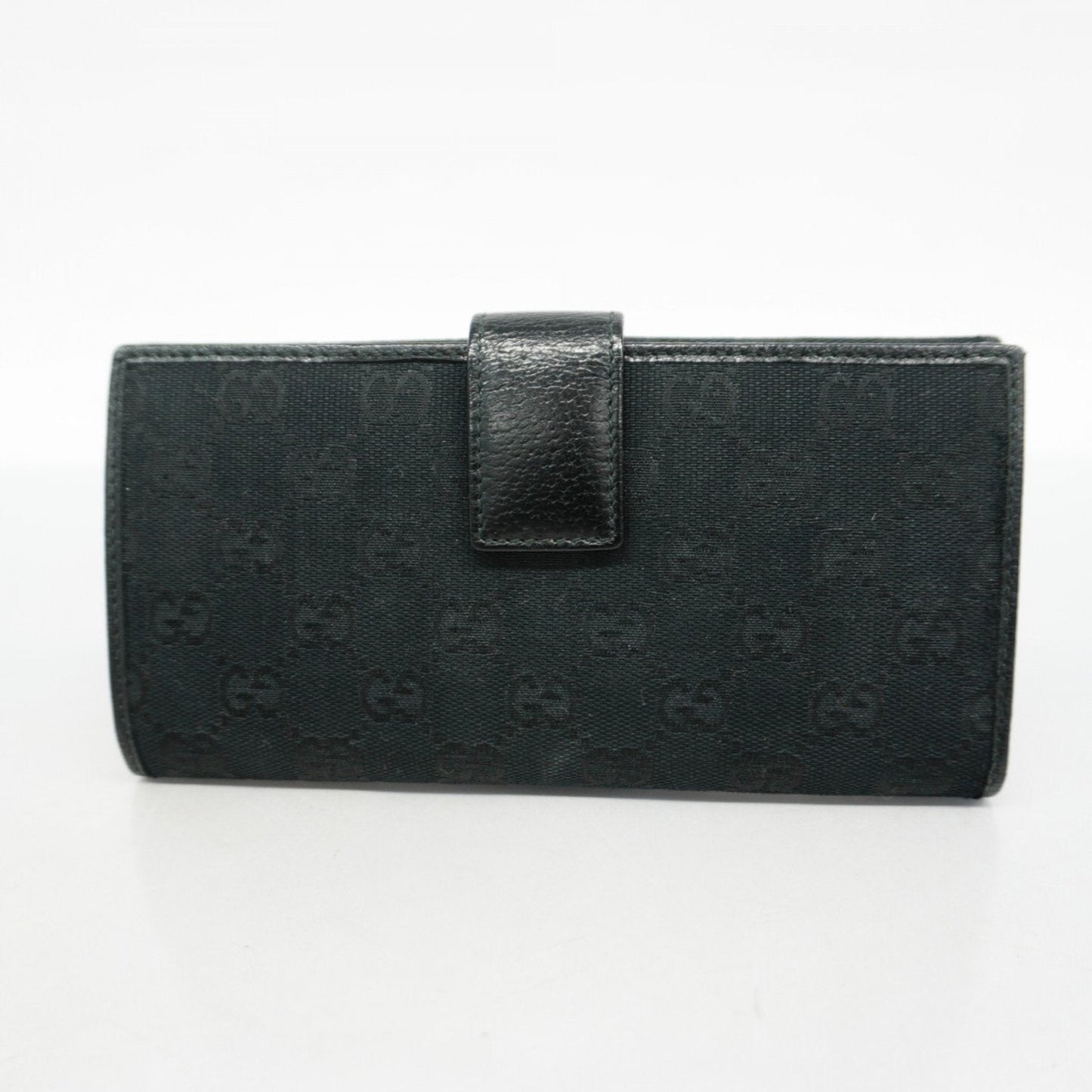 Gucci Black Canvas Long Wallet (Bi-Fold)