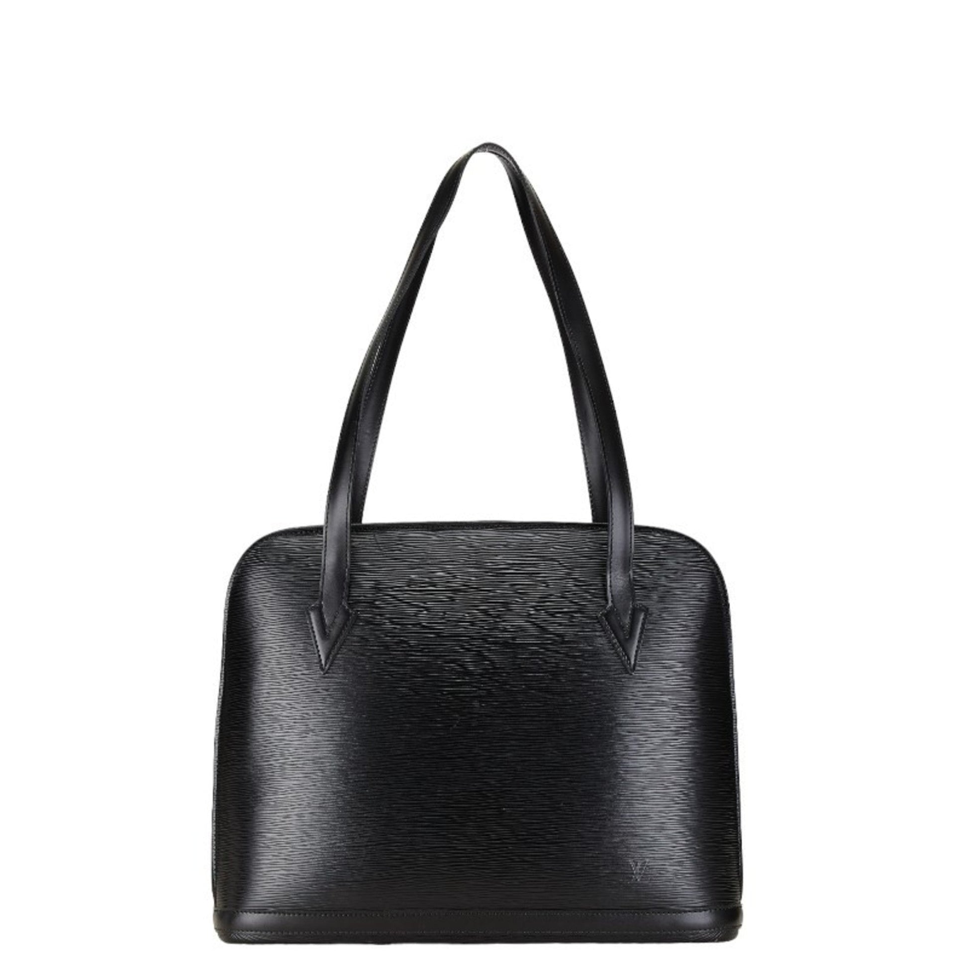 Louis Vuitton Black Noir Leather Shoulder Bag Tote Bag ()