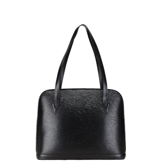 Louis Vuitton Black Noir Leather Shoulder Bag Tote Bag ()