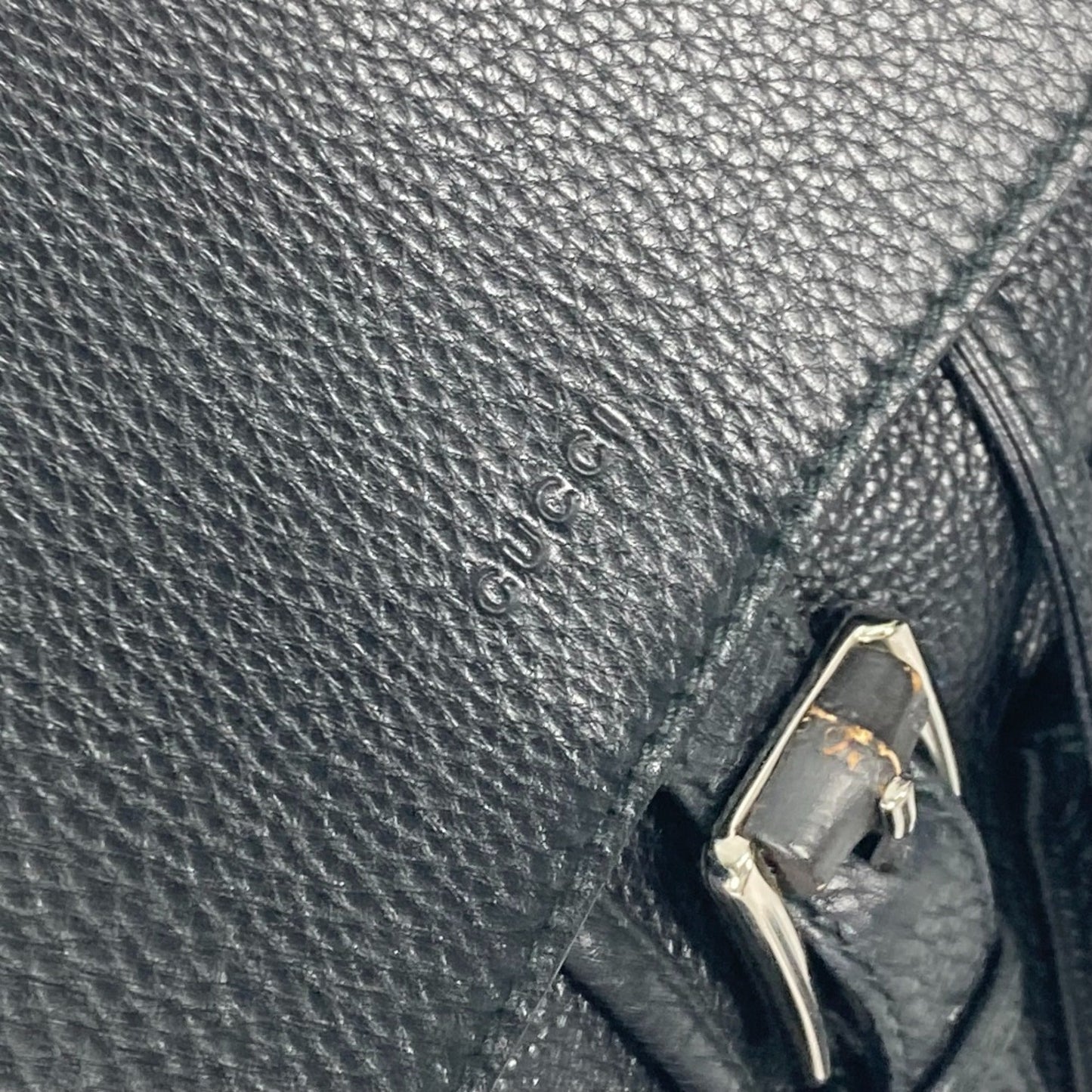 Gucci Black Leather Backpack