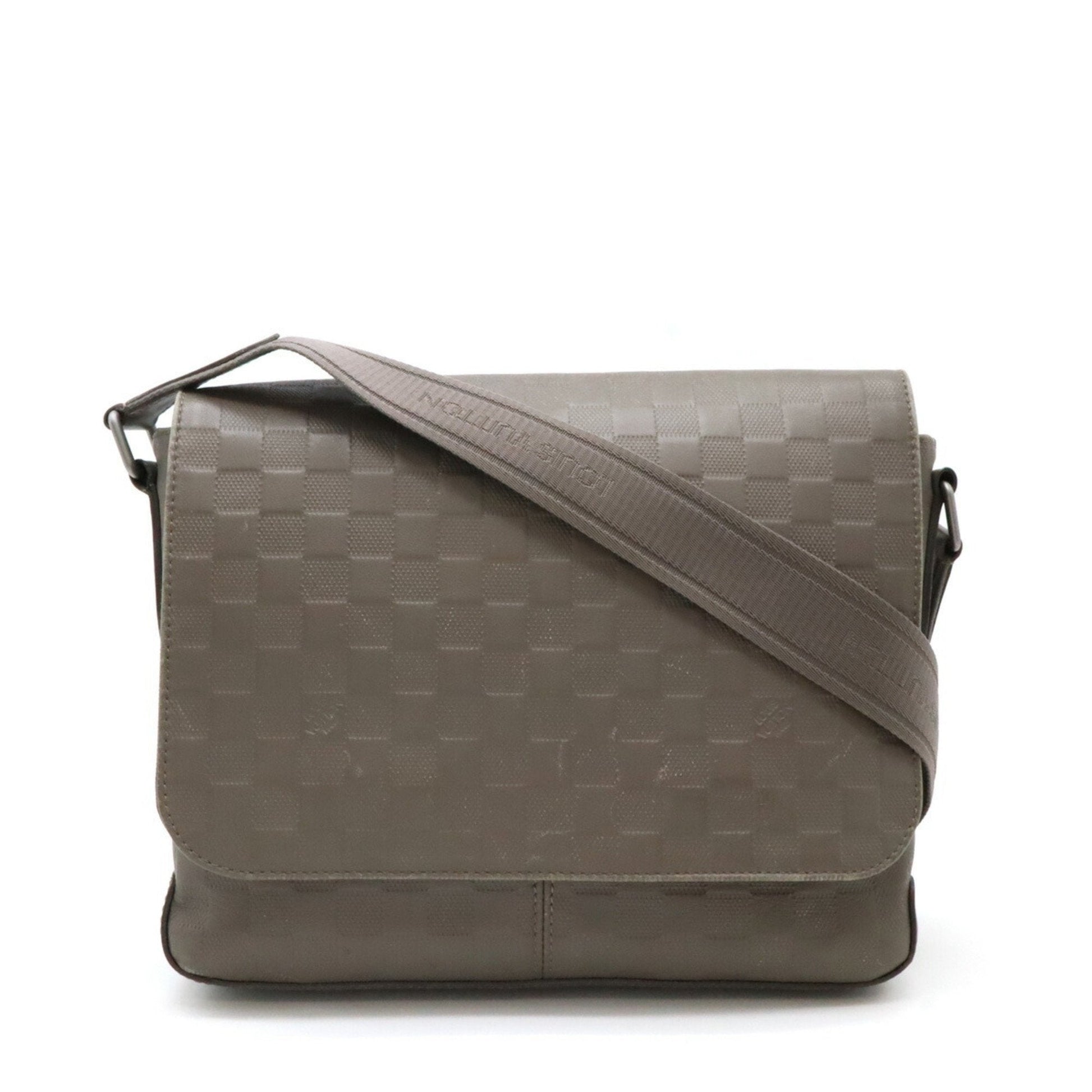 Louis Vuitton Grannis Grayish Damier Infini Leather Shoulder Bag ()