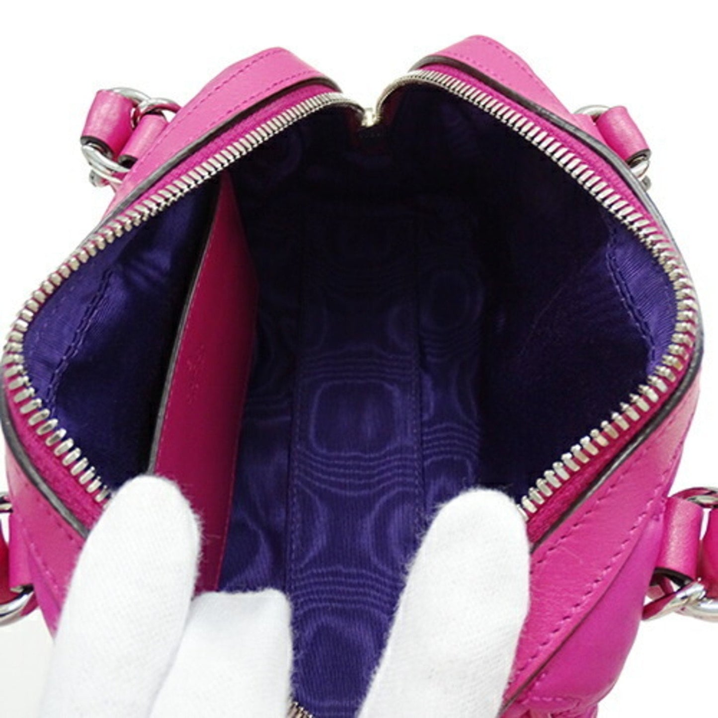 Gucci Pink Nylon Leather Handbag Shoulder Bag