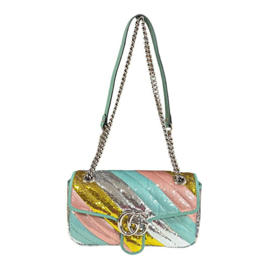 Gucci Gg Marmont Multi-Color Spangles Shoulder Bag ()