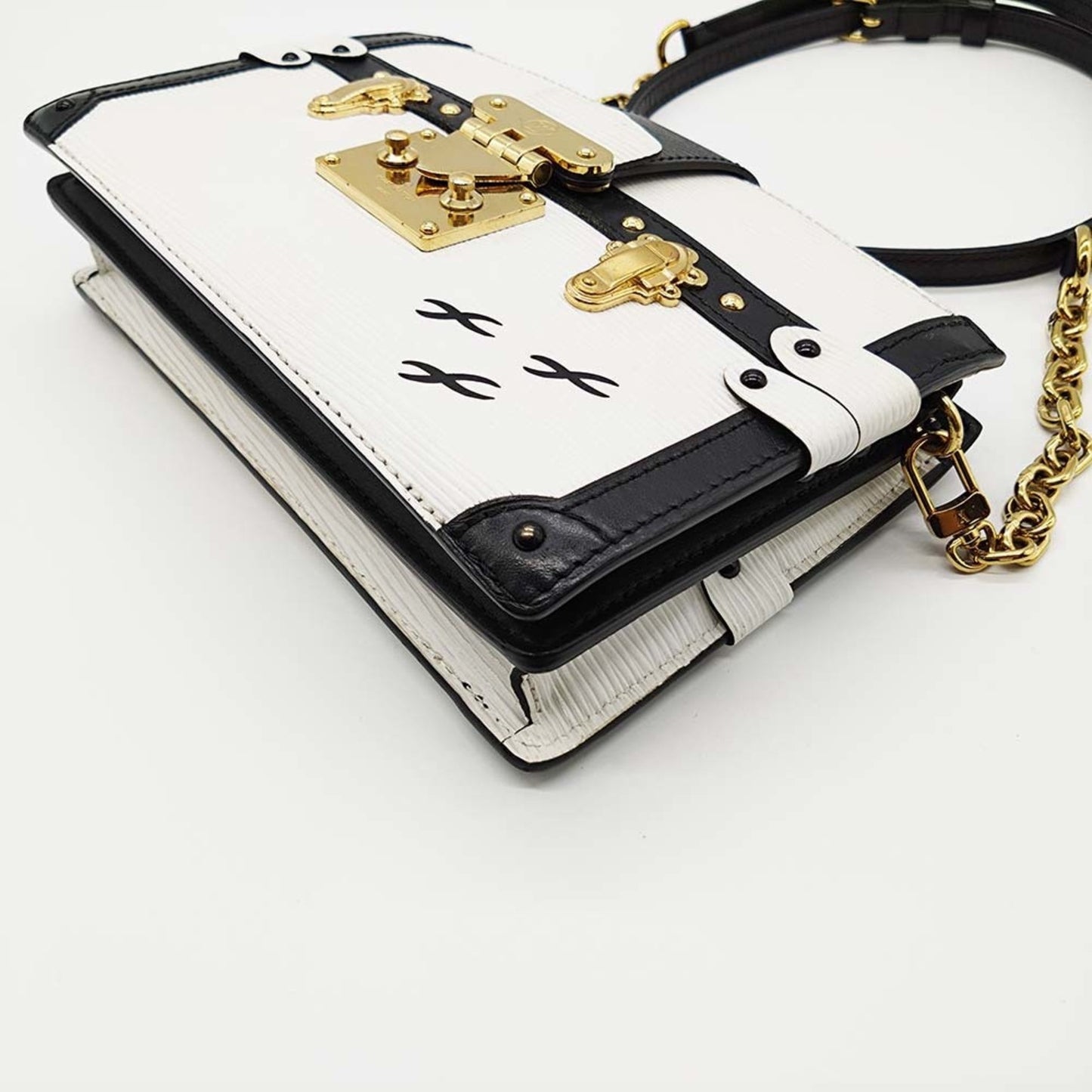 Louis Vuitton Epi White Epi Leather Clutch Bag Shoulder Bag