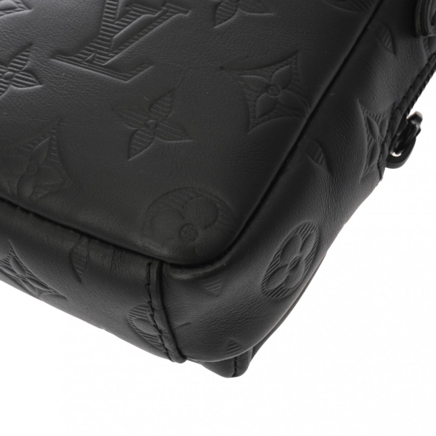 Louis Vuitton Noir Leather Shoulder Bag