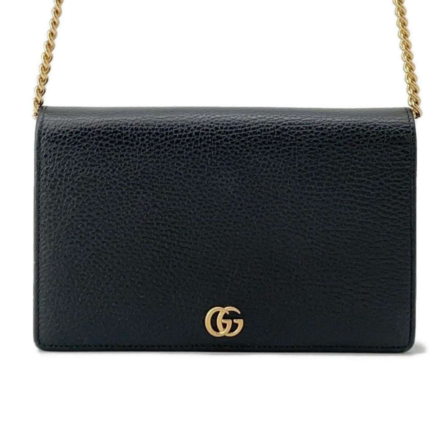 Gucci Black Leather Chain/Shoulder Wallet ()