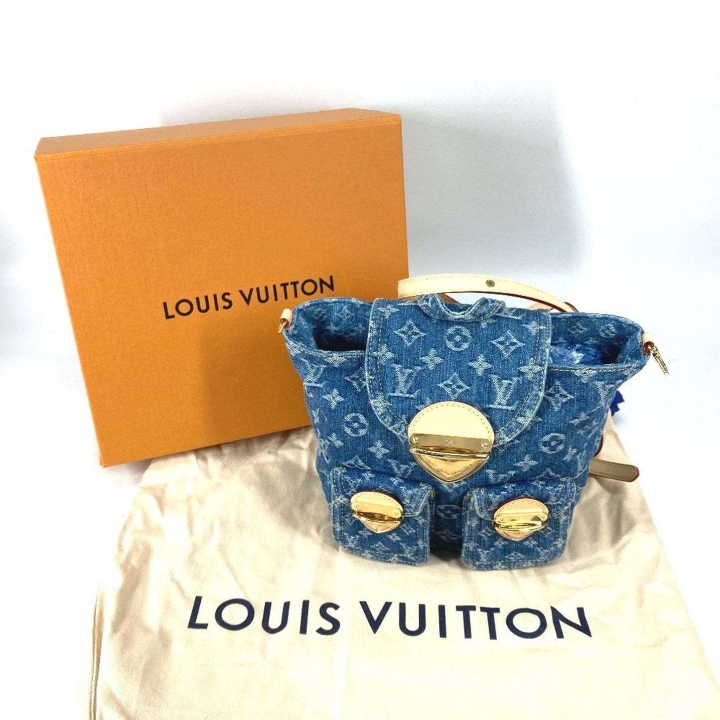 Louis Vuitton Blue Monogram Denim Backpack