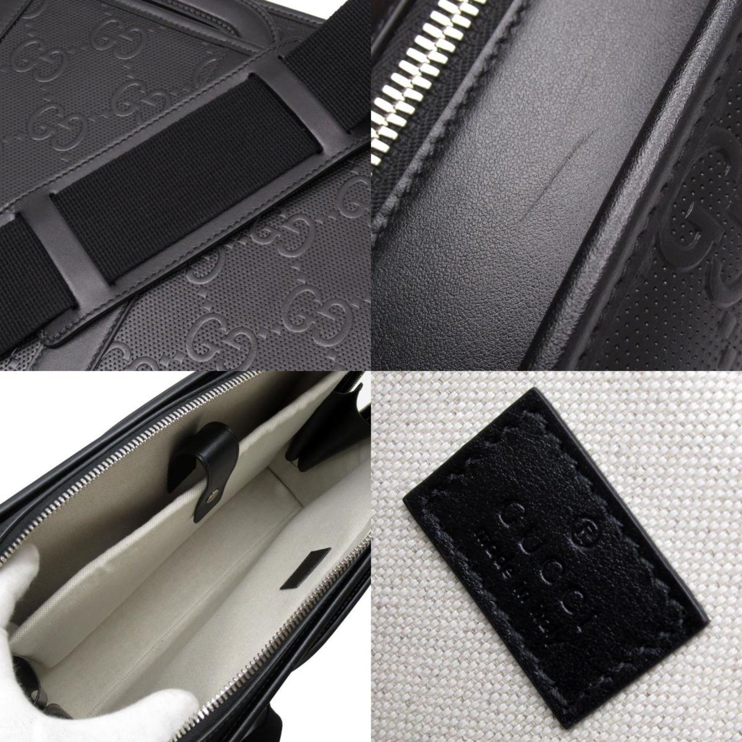 Gucci Black Leather Handbag Shoulder Bag
