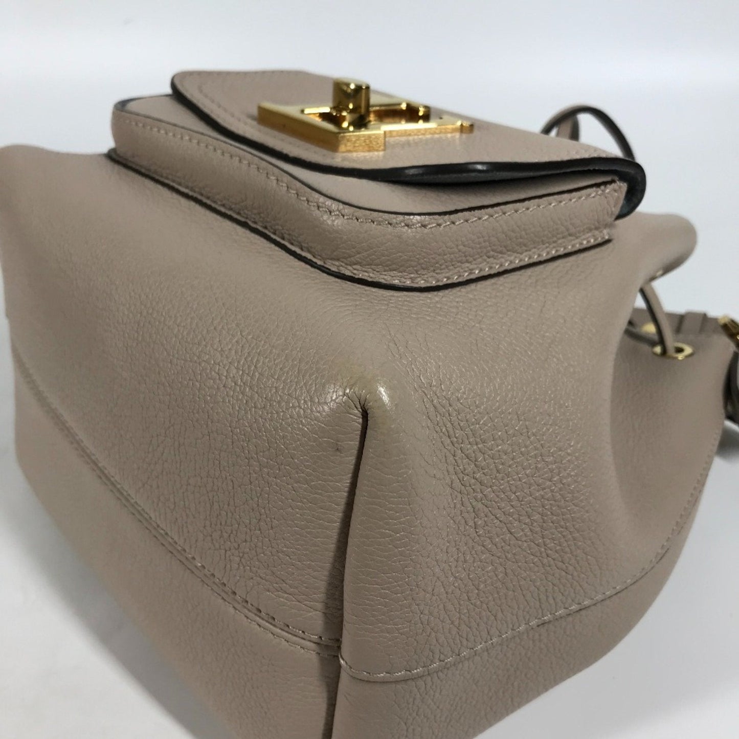 Louis Vuitton Beige Leather Shoulder Bag