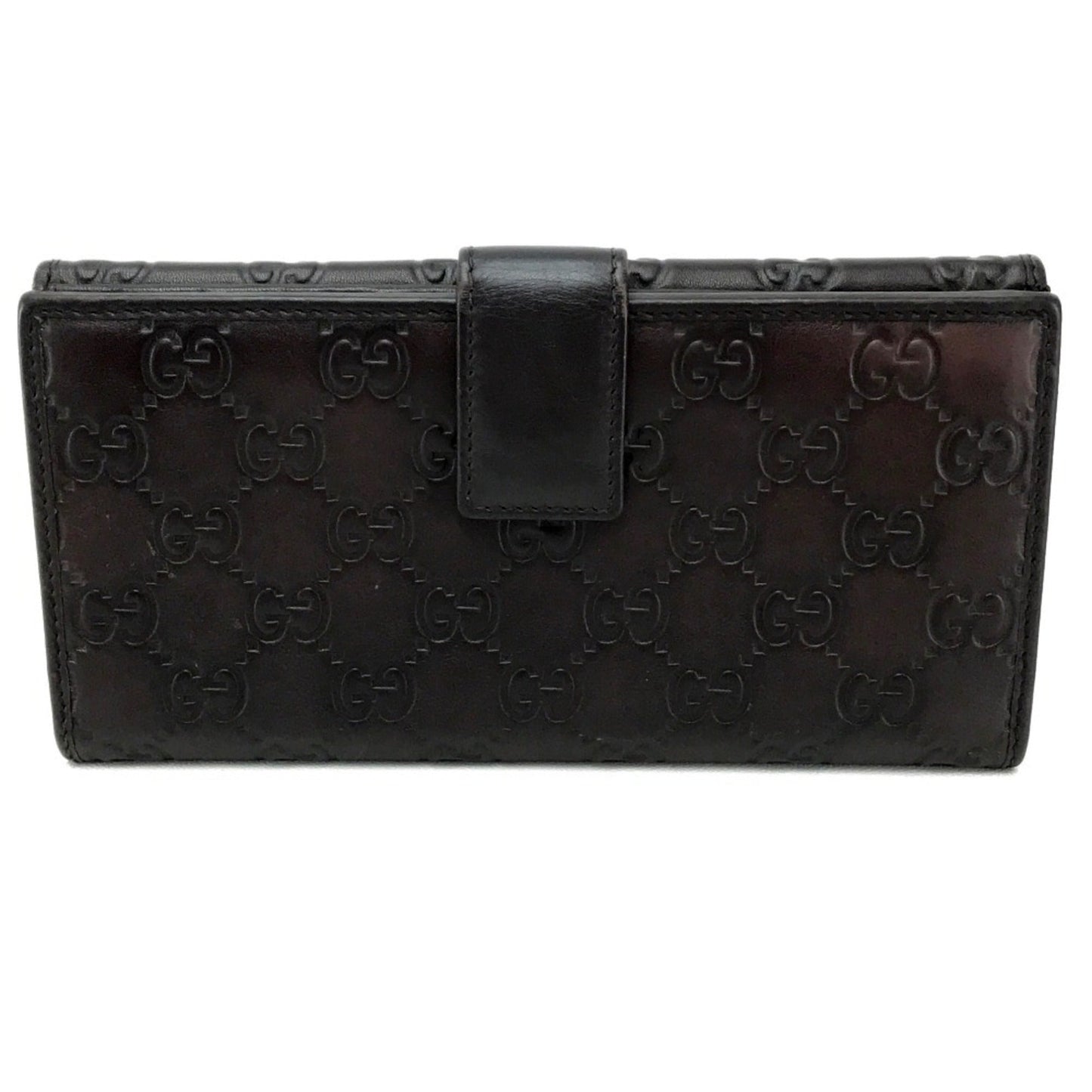 Gucci Dark Brown Leather Wallet (Tri-Fold)