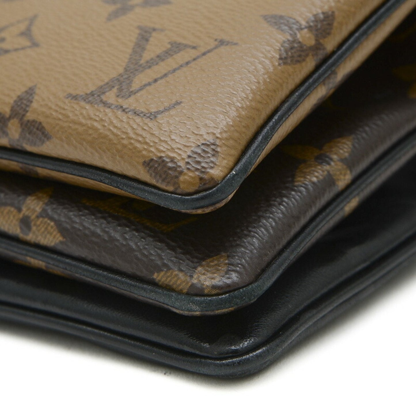 Louis Vuitton Black Monogram Monogram Reverse Leather Pochette Shoulder Bag