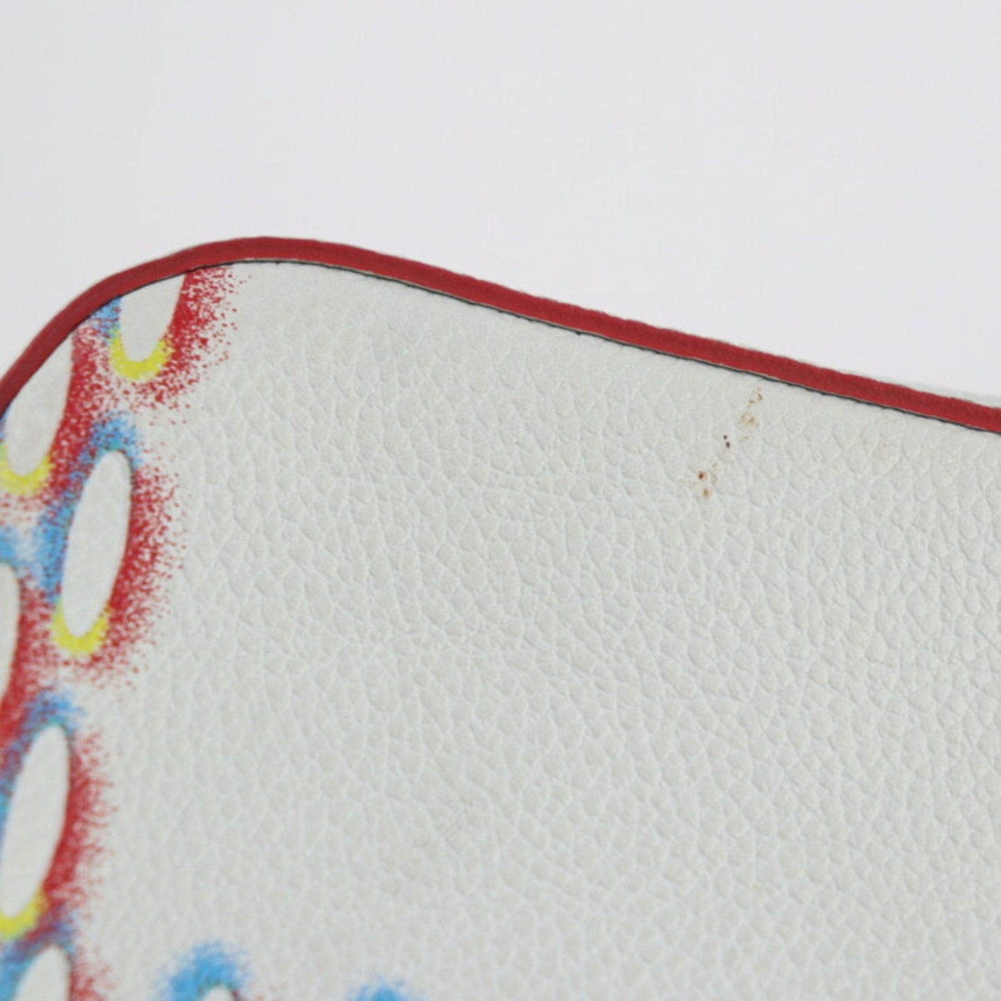 Louis Vuitton Blanc Multi-Color White Leather Shoulder Bag